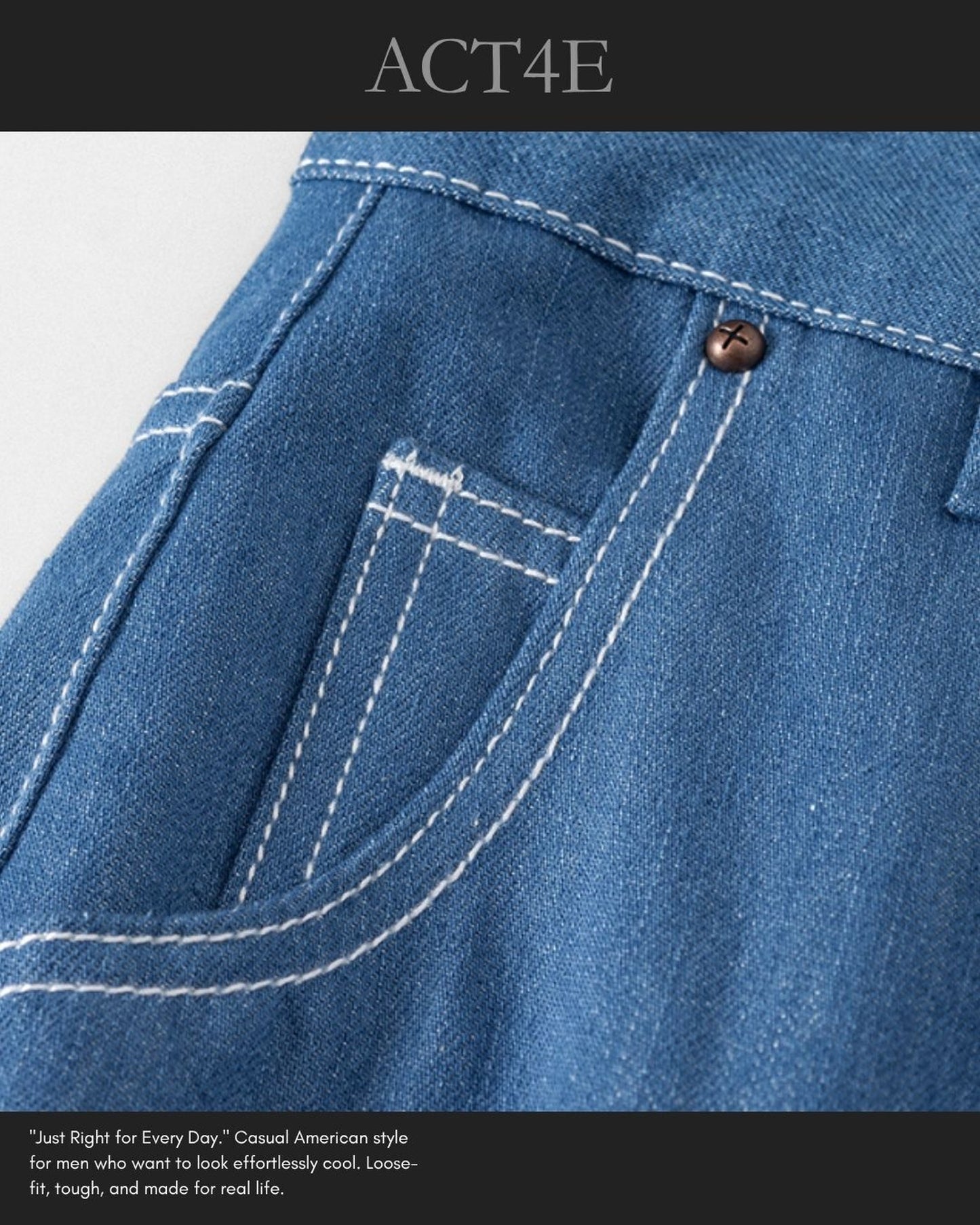 vintage wash straight painter denim pants 【ACT0220】