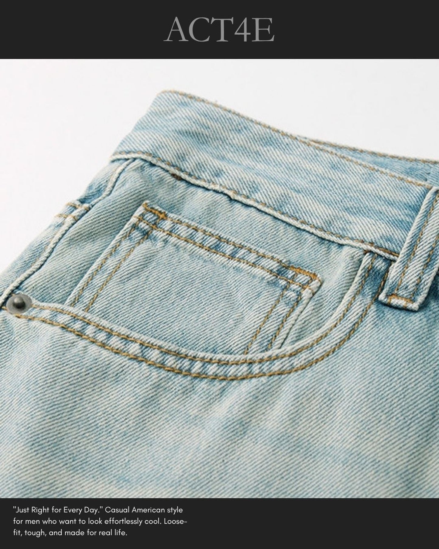 straight lyocell denim pants 【ACT0192】