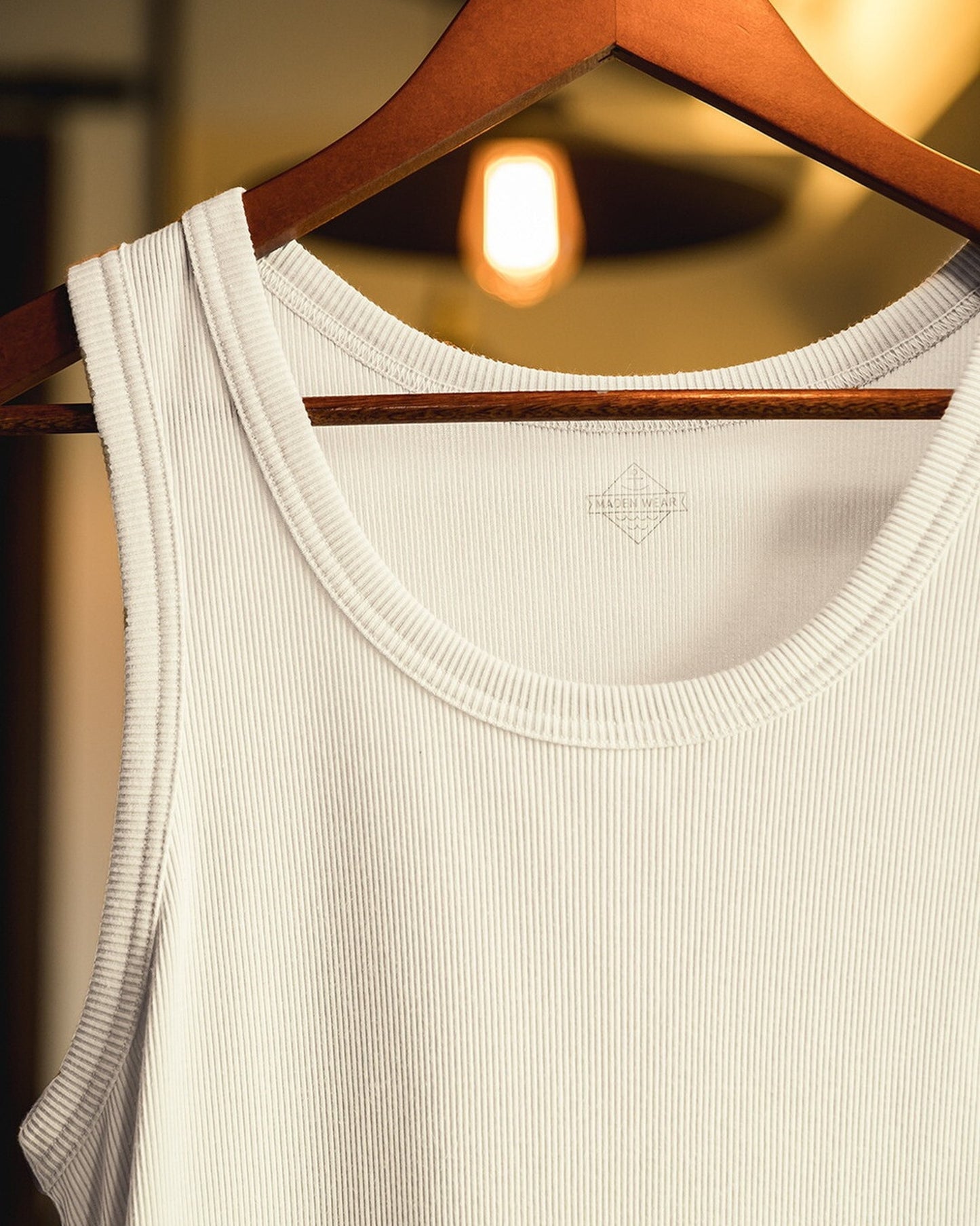 Ribbed-Weave Slim-Fit Round-Neck Casual Tank-Top 5color 【ACT0134】