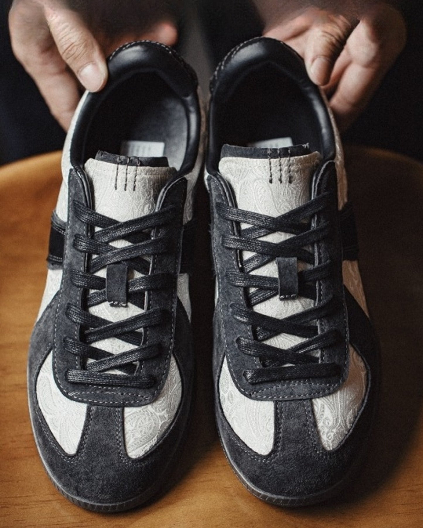 silk blend vintage low-top sneakers 【ACT0147】