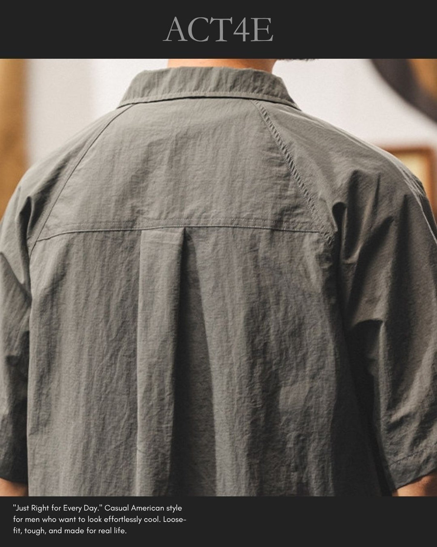 color block quick-dry utility cargo shirt 2color 【ACT0237】