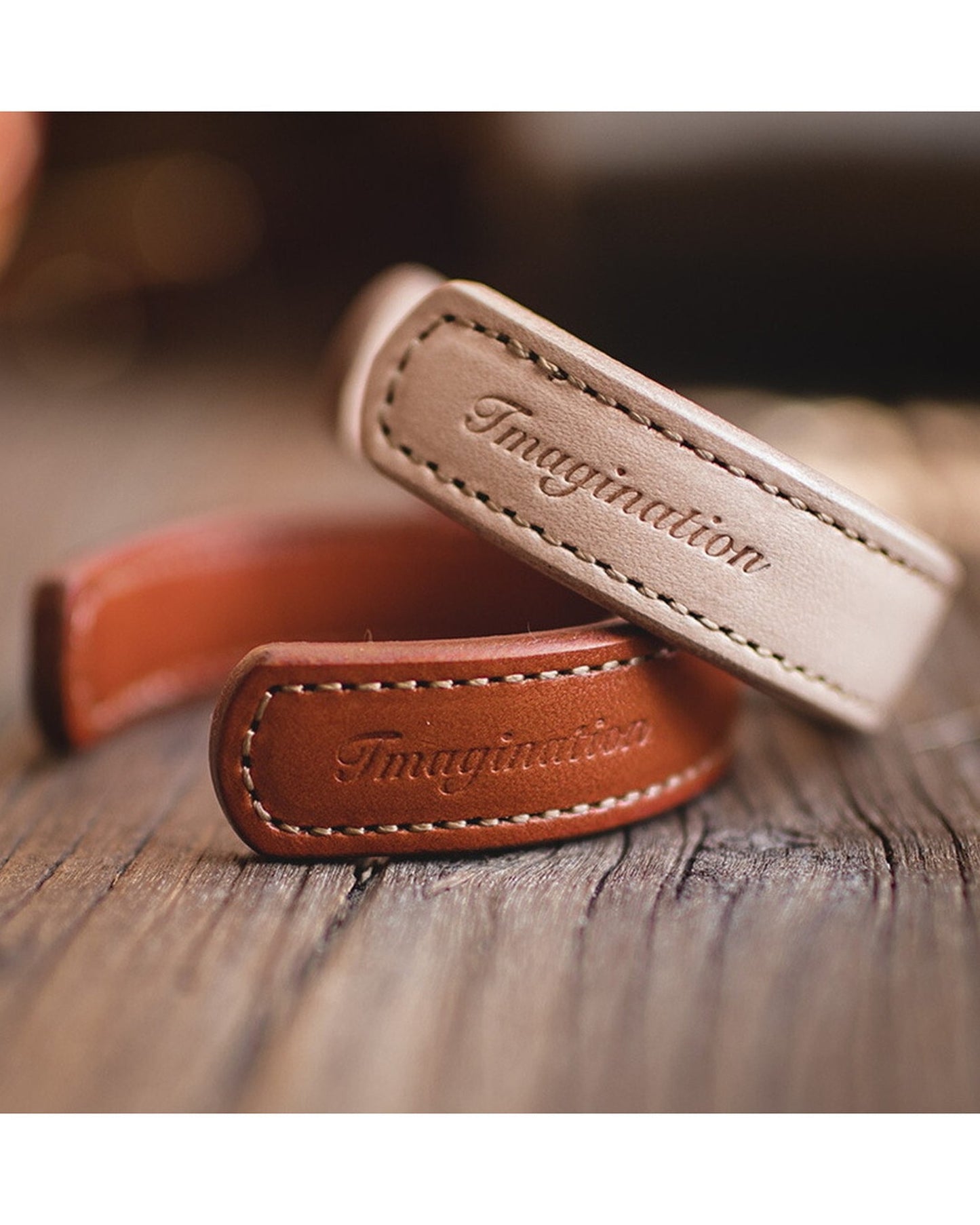 Genuine-Leather Embossed Casual Bracelet 【ACT0135】