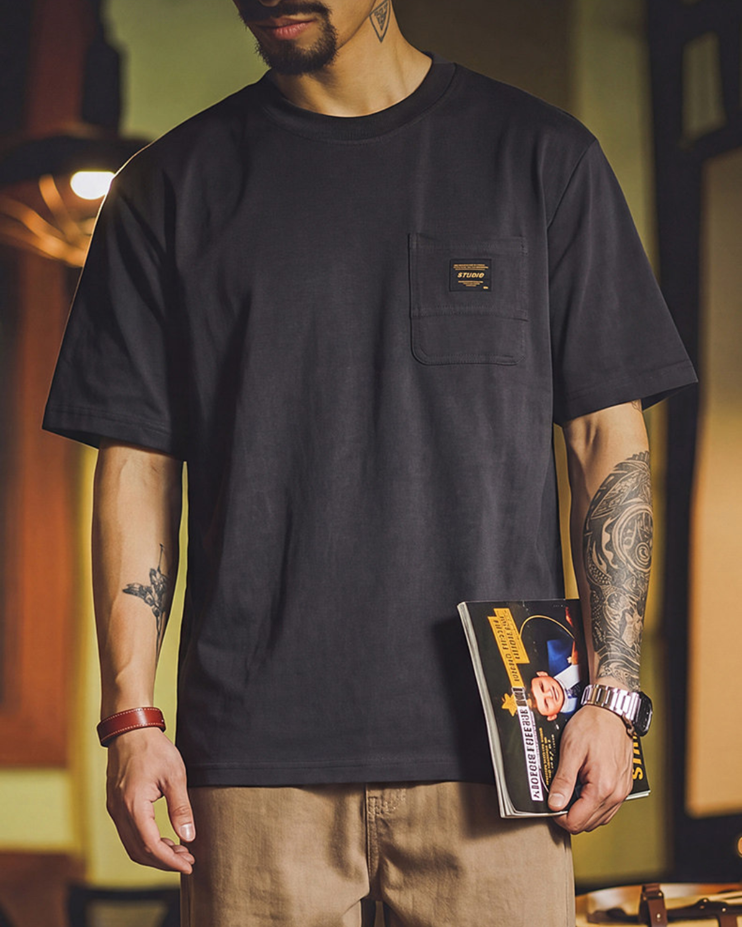 Vintage distress graphic wash t-shirt 【ACT0068】