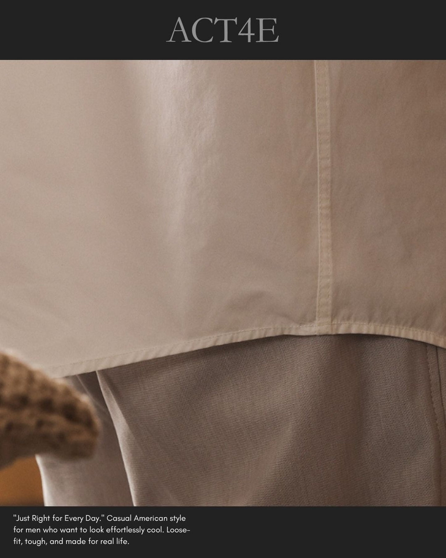 minimalist long-staple short sleeve shirt 【ACT0236】