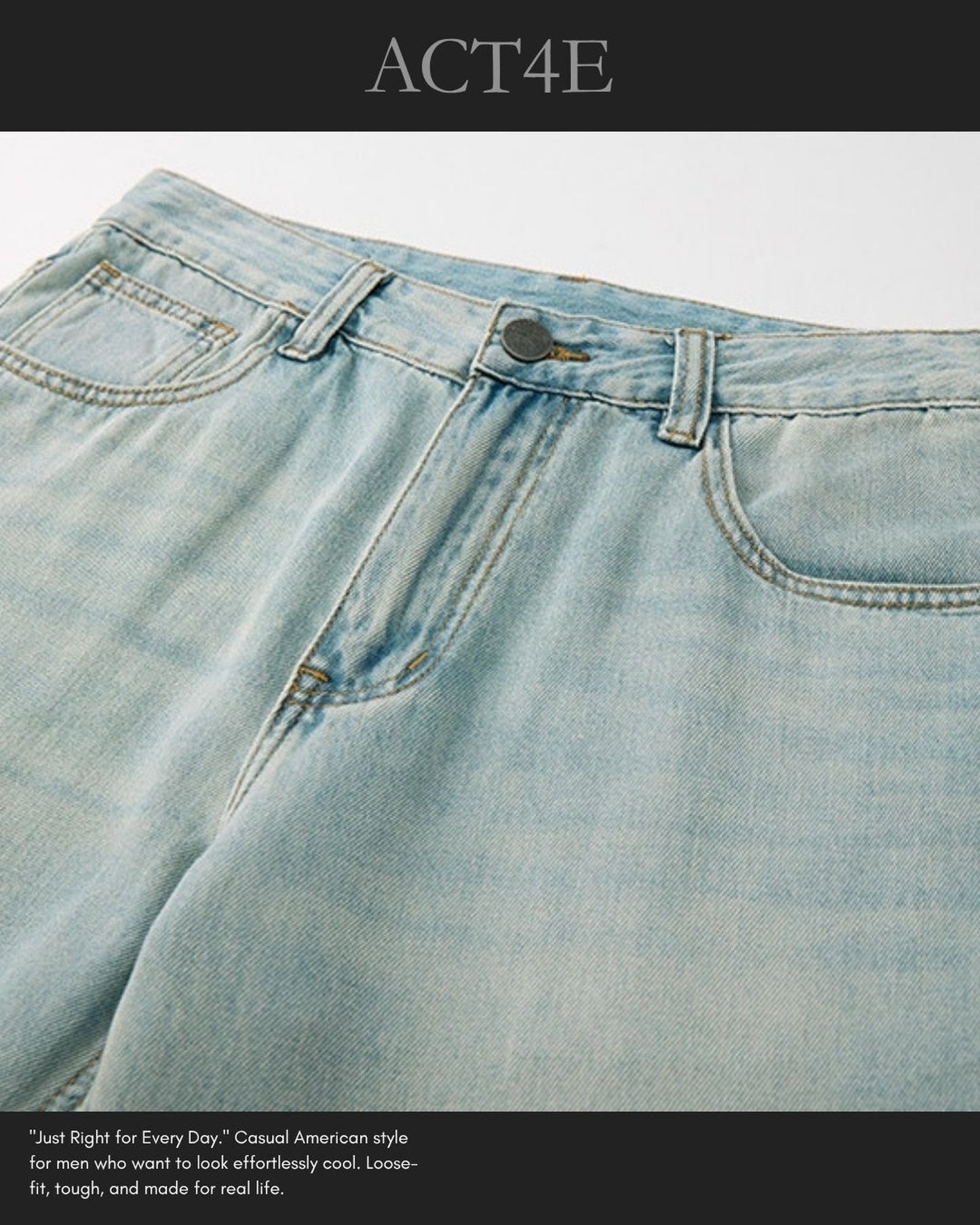 straight lyocell denim pants 【ACT0192】