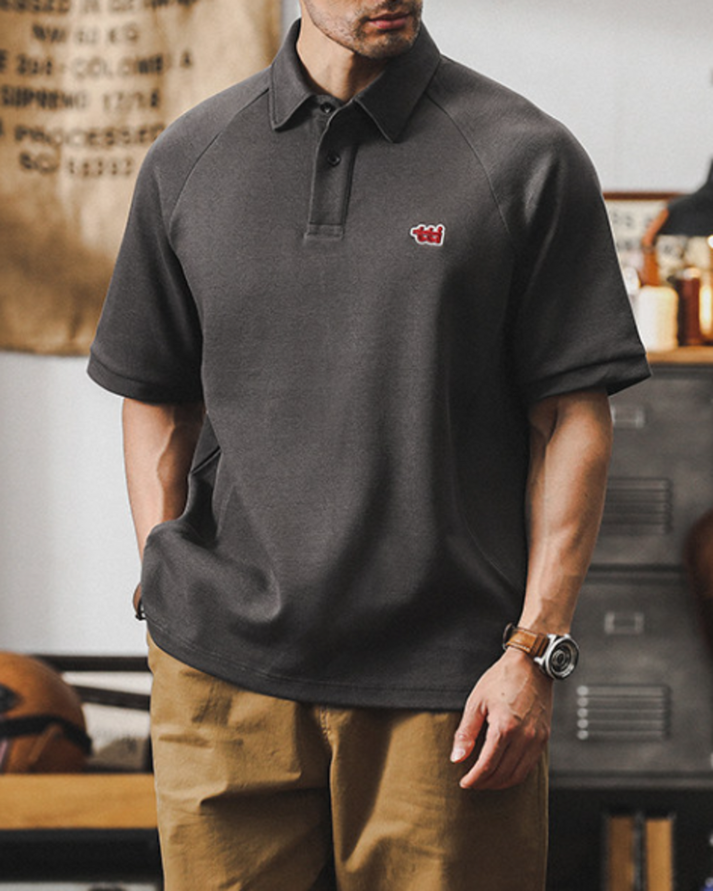heavy weight short sleeve POLO shirt 3color 【ACT0241】