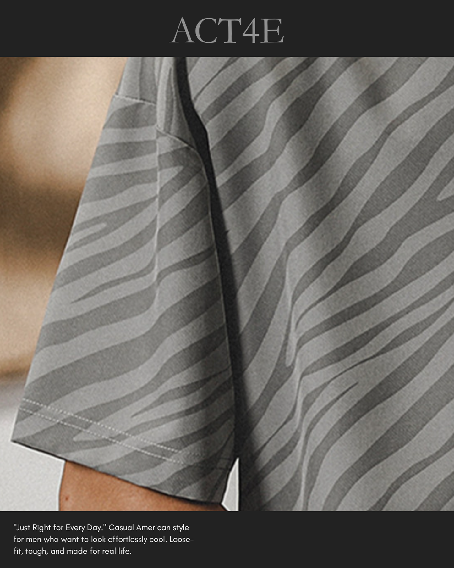 zebra striped pocket short sleeve t-shirt 3color 【ACT0165】