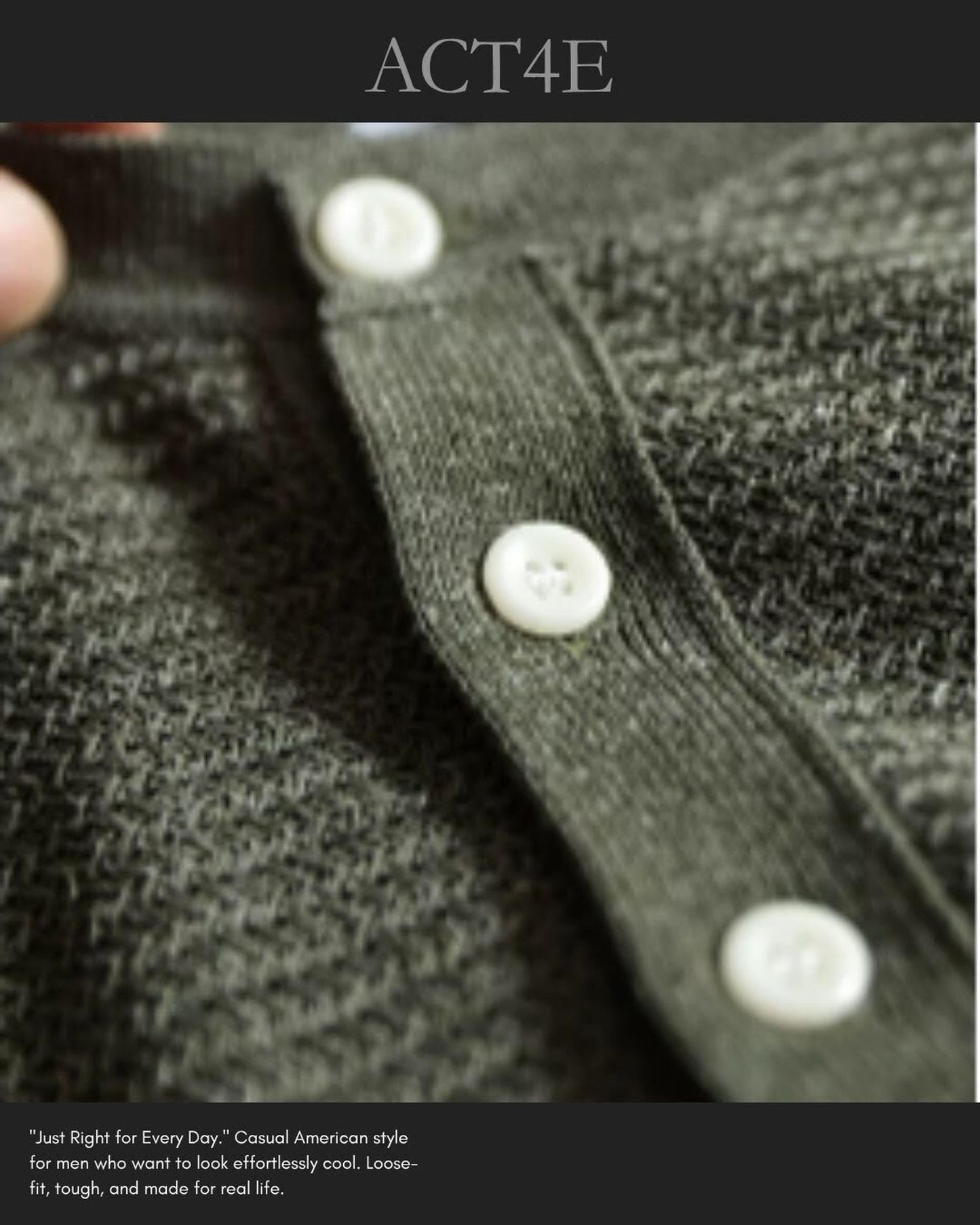 button front knit polo shirt 3color 【ACT0040】