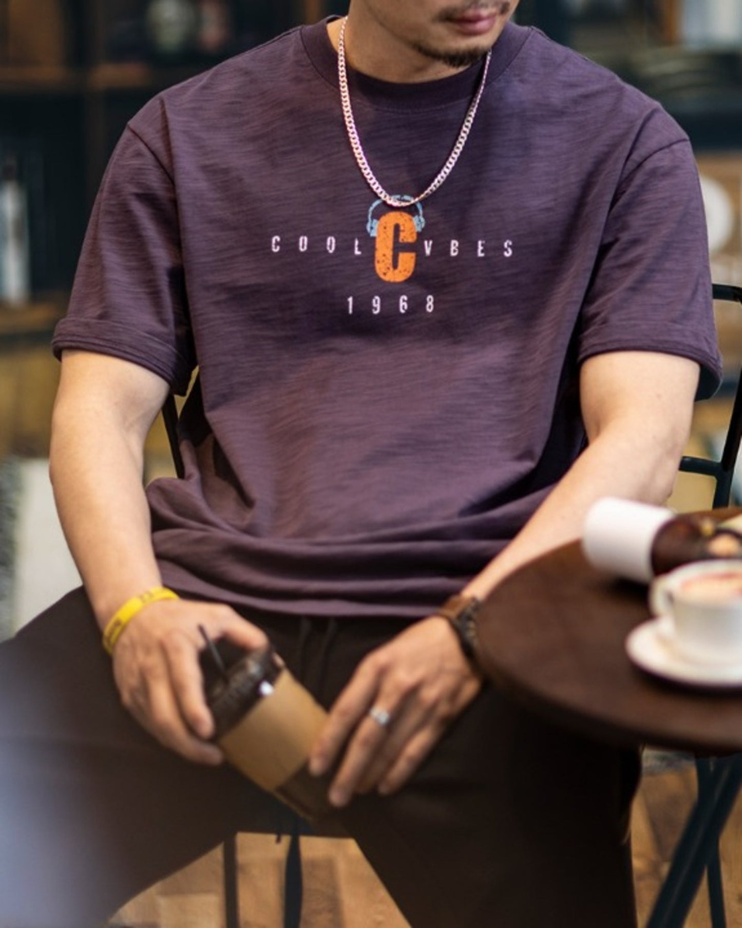 vintage print short sleeve t-shirt 3color 【ACT0156】