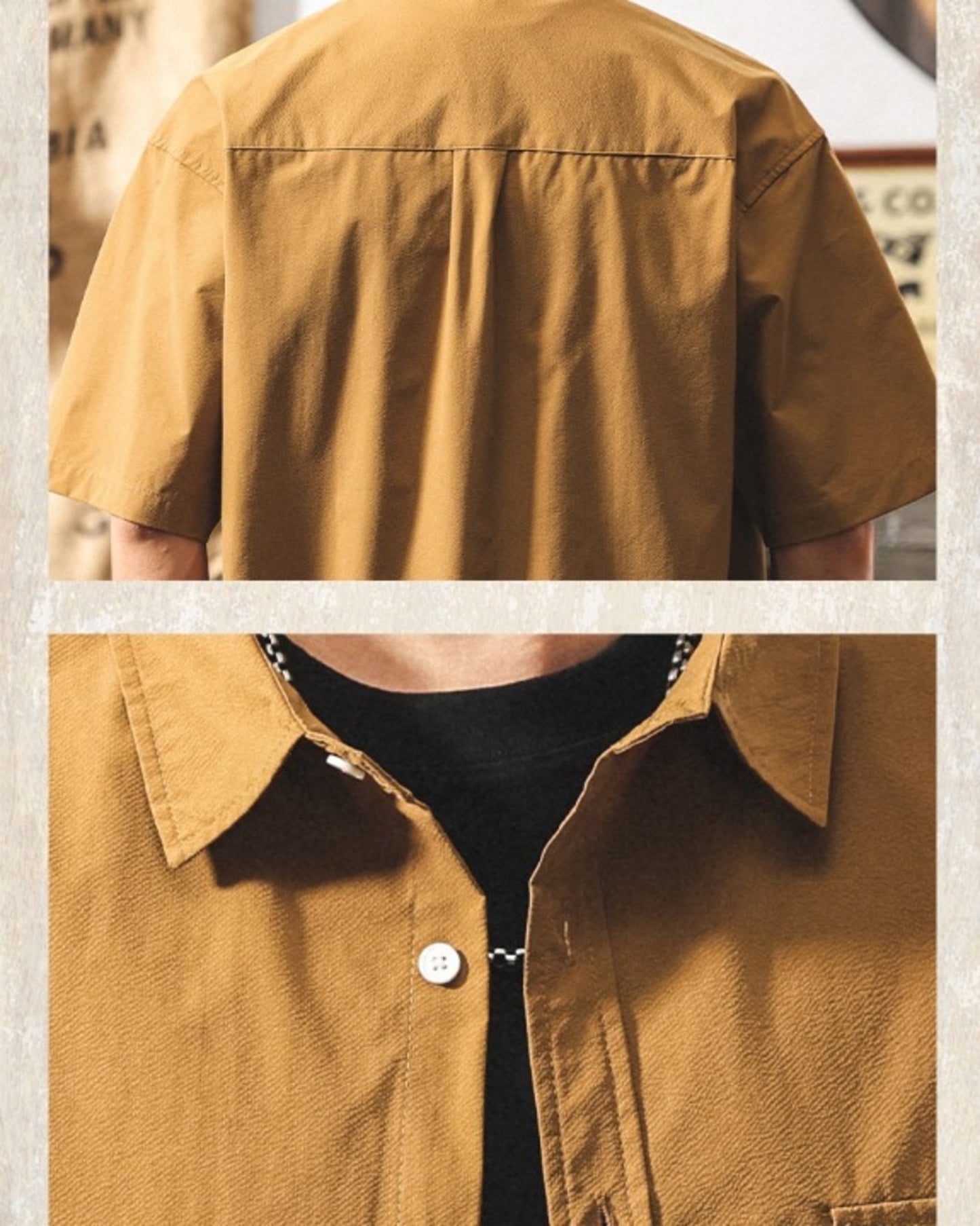 cargo pocket loose short sleeve shirt 3color 【ACT0233】