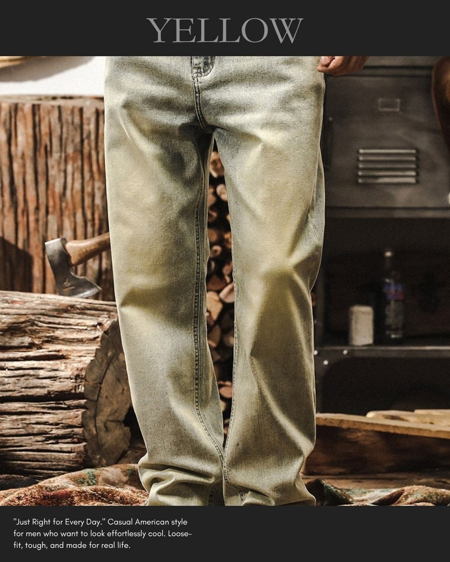 classic damage wash straight denim pants 3colors 【ACT0194】