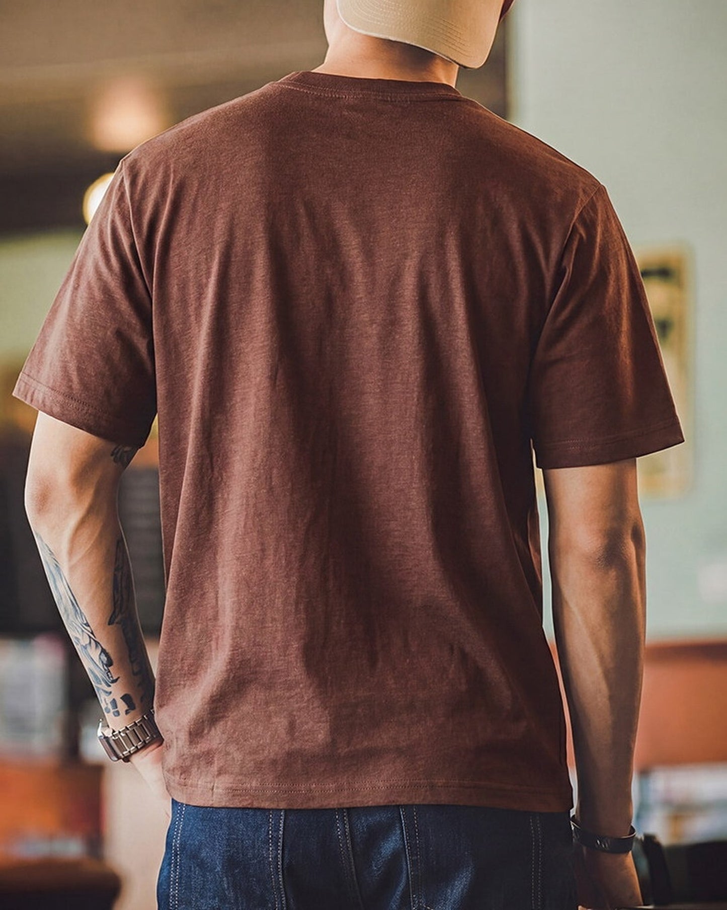 Classic Letter-Print Vintage Loose T-Shirt 【ACT0089】