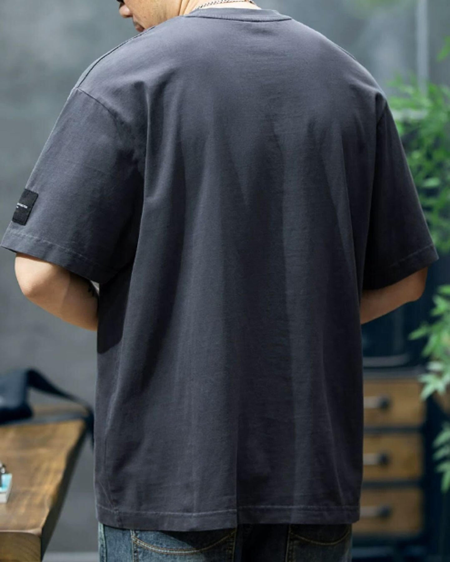 crew neck logo print t-shirt 2color 【ACT0033】
