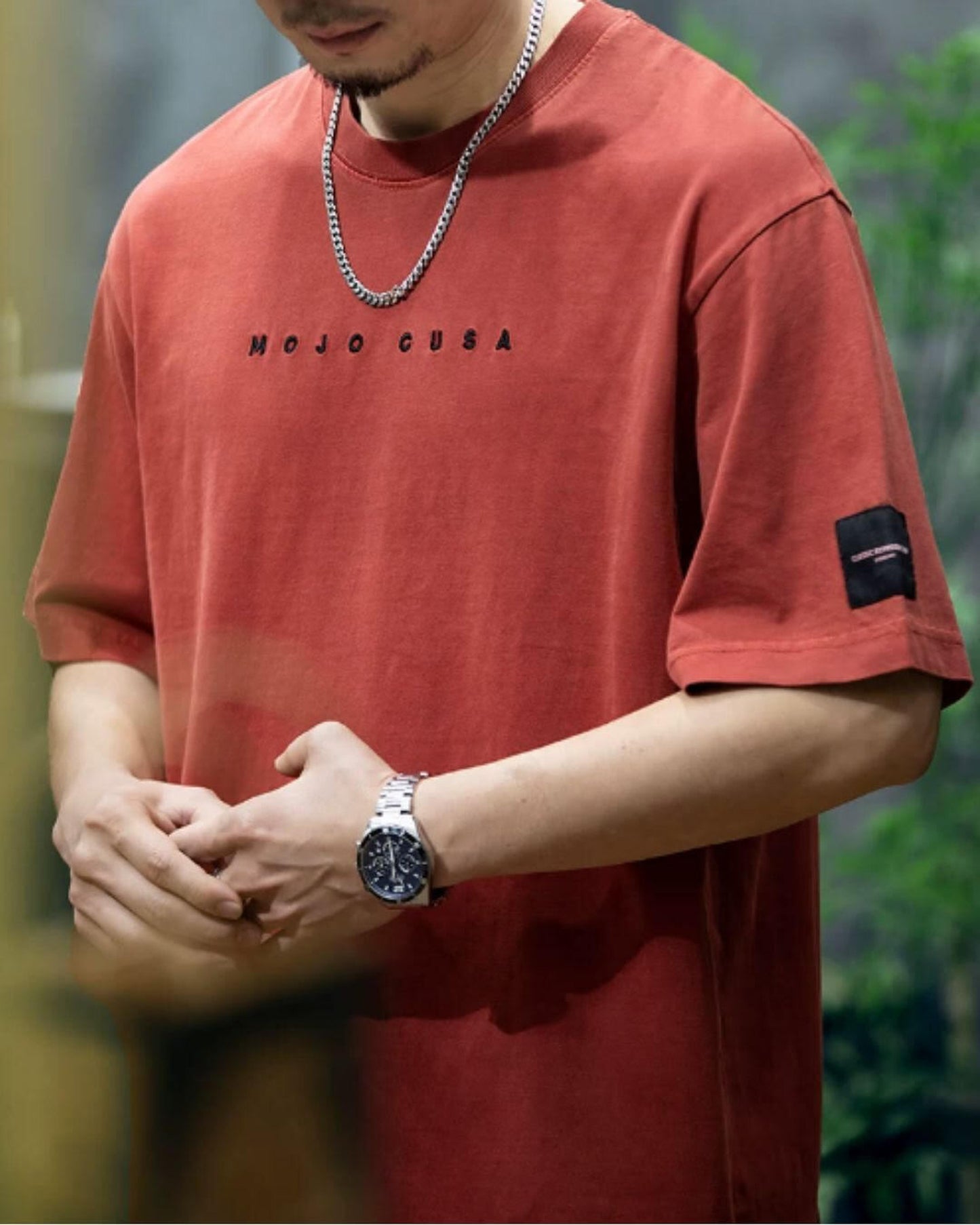 crew neck logo print t-shirt 2color 【ACT0033】