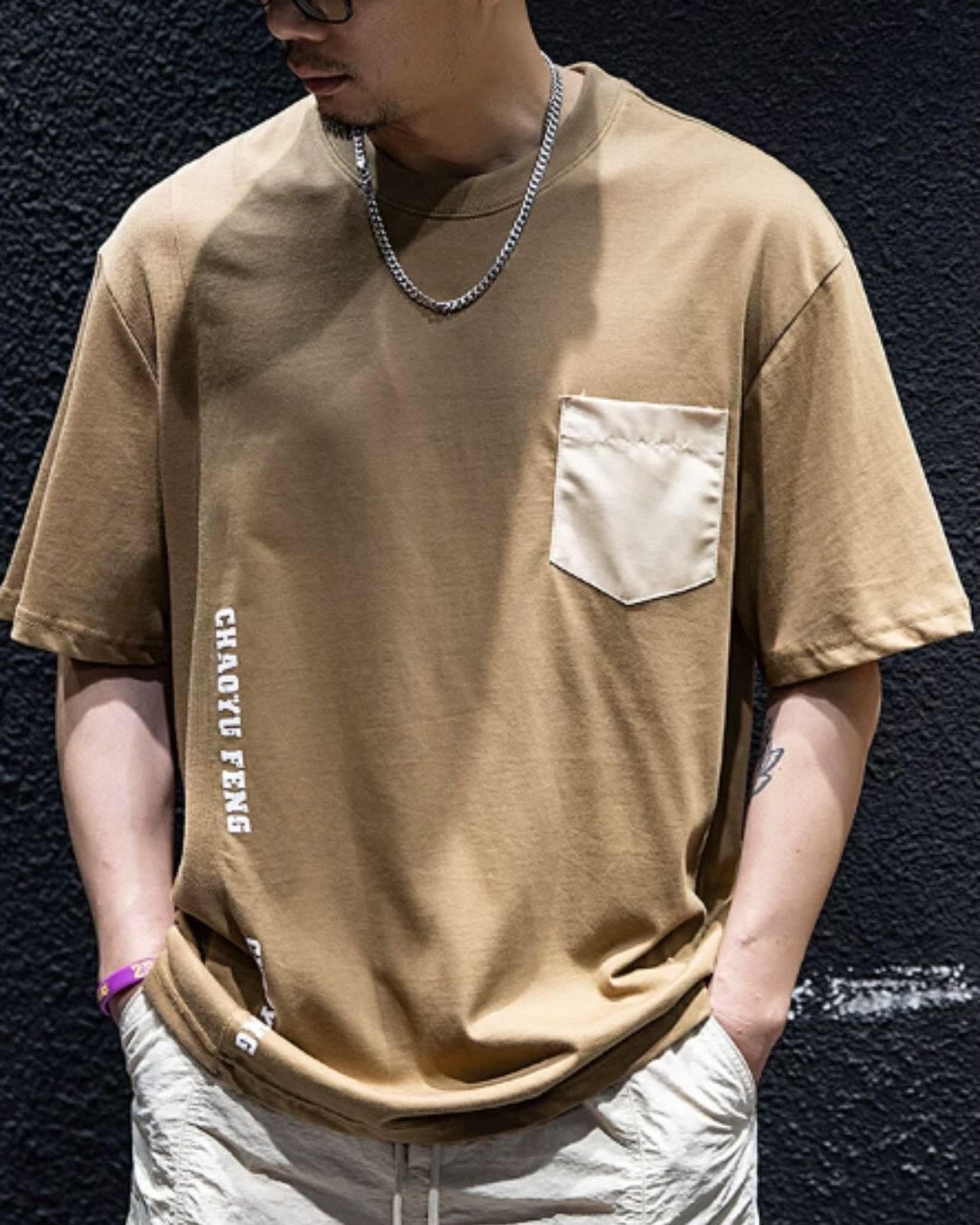 patch pocket t-shirt 3color 【ACT0030】