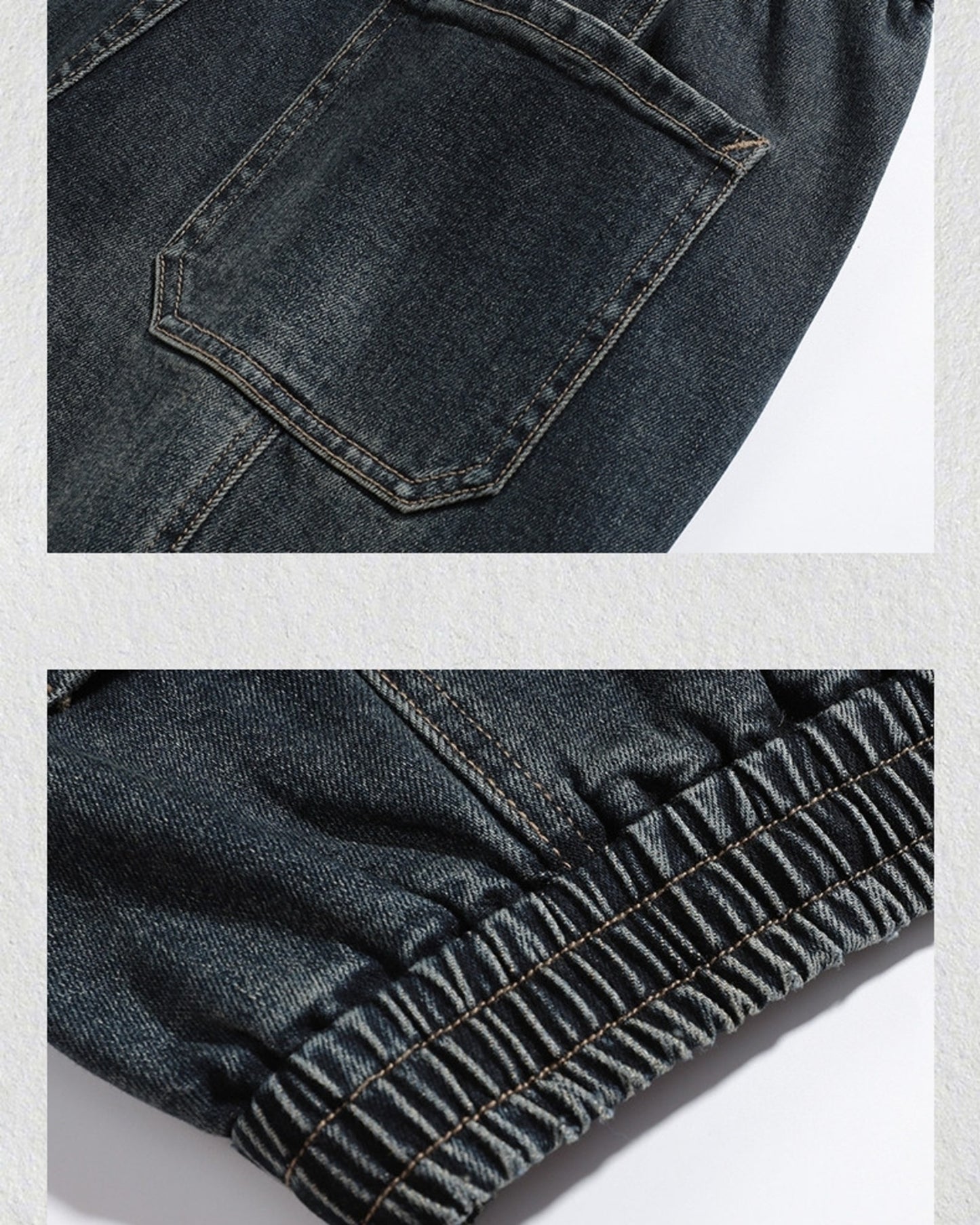 vintage heavy weight relaxed jogger denim pants 【ACT0201】