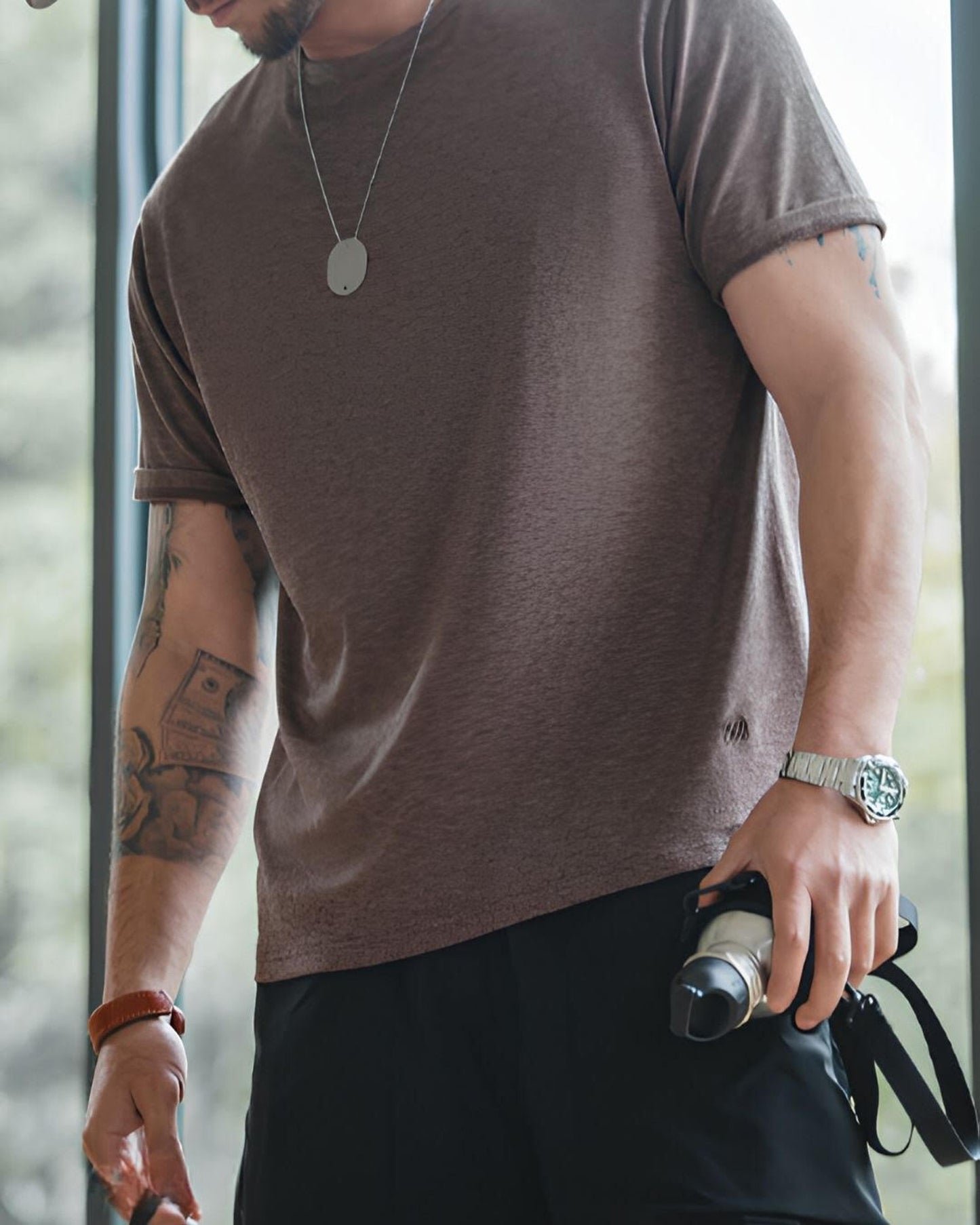 round neck short sleeve t-shirt 4color 【ACT0046】