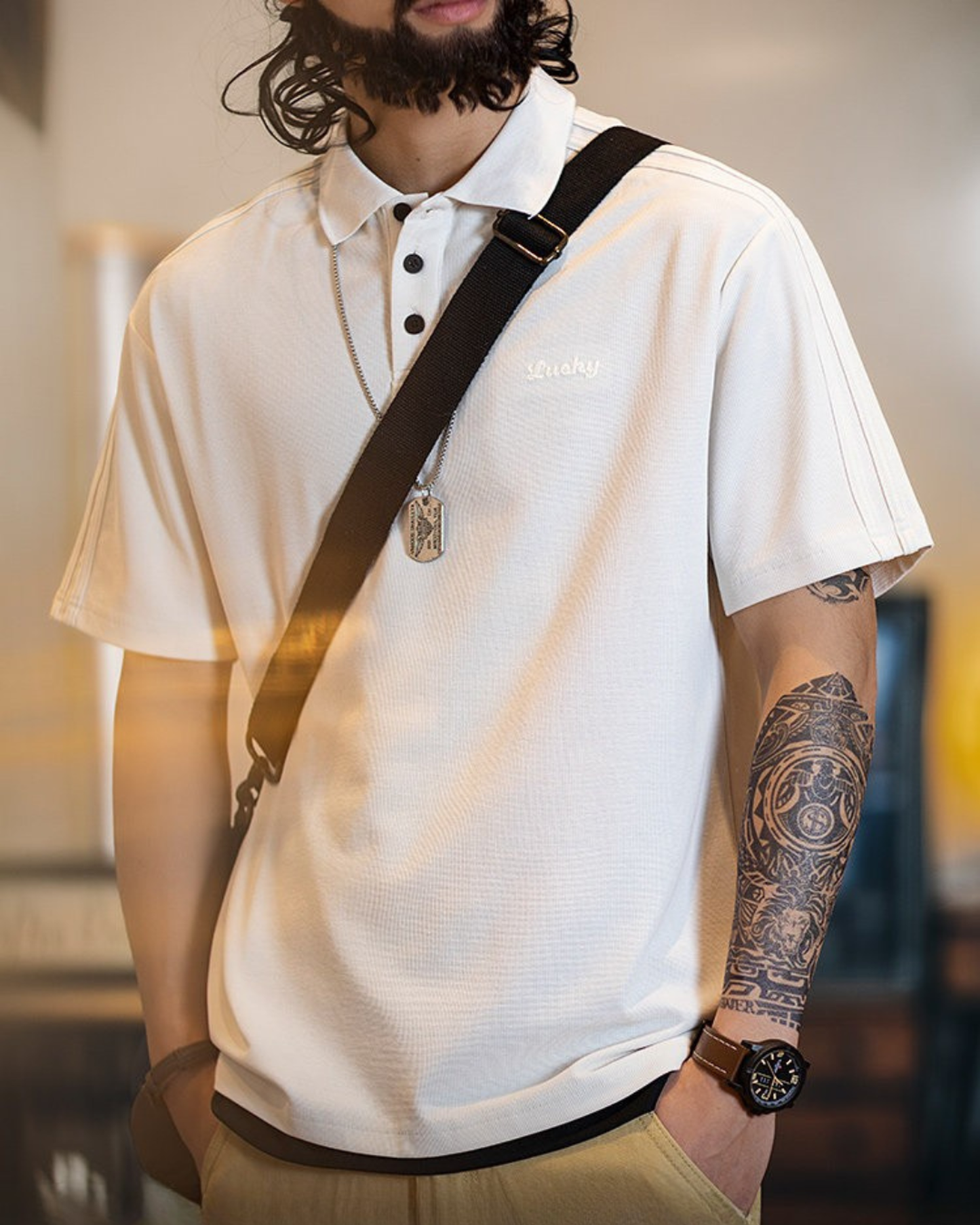 Vintage motel graphic casual t-shirt 2color 【ACT0155】