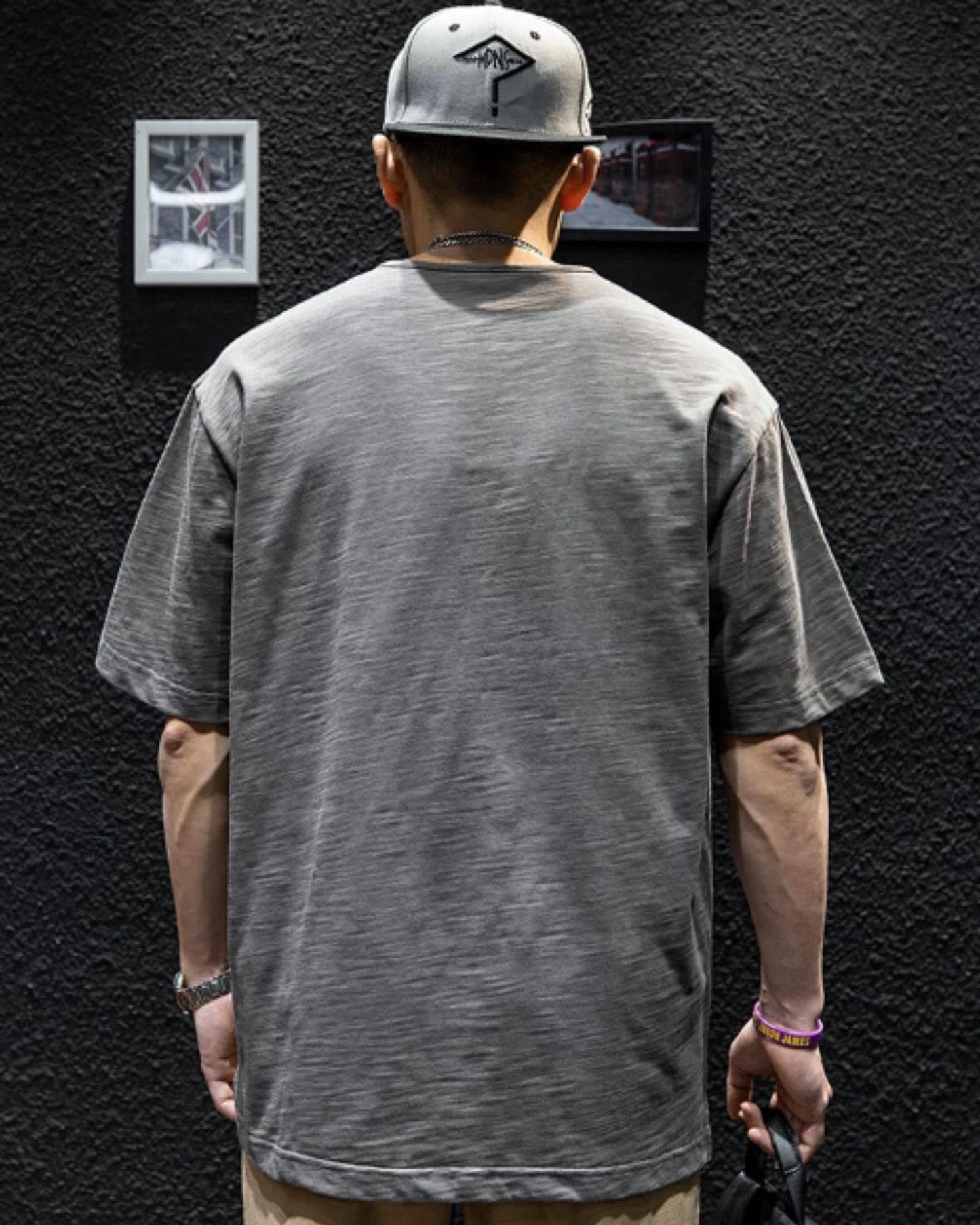 button front v-neck t-shirt 4color 【ACT0034】