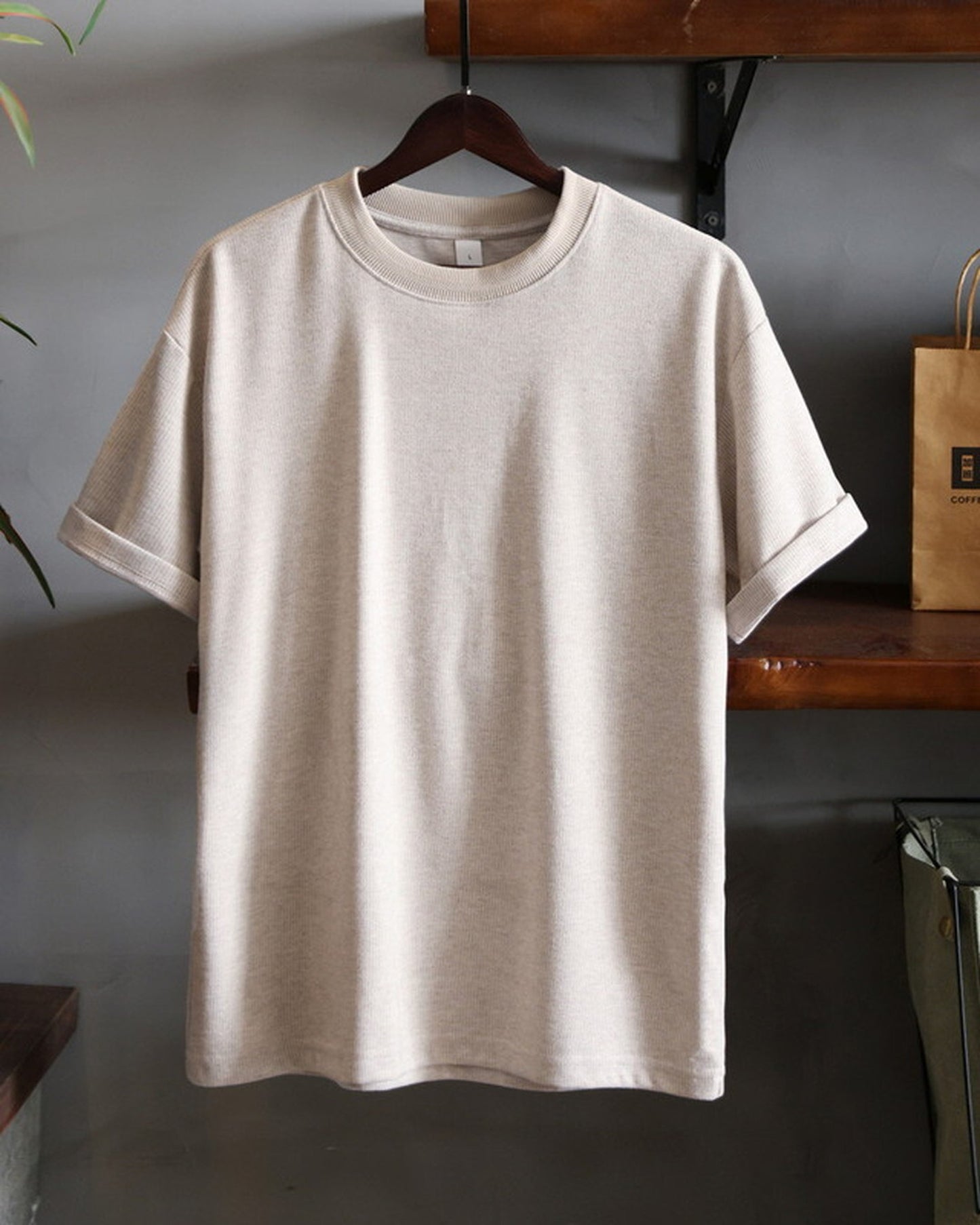Minimalist Loose Casual Short-Sleeve T-Shirt 2color 【ACT0131】