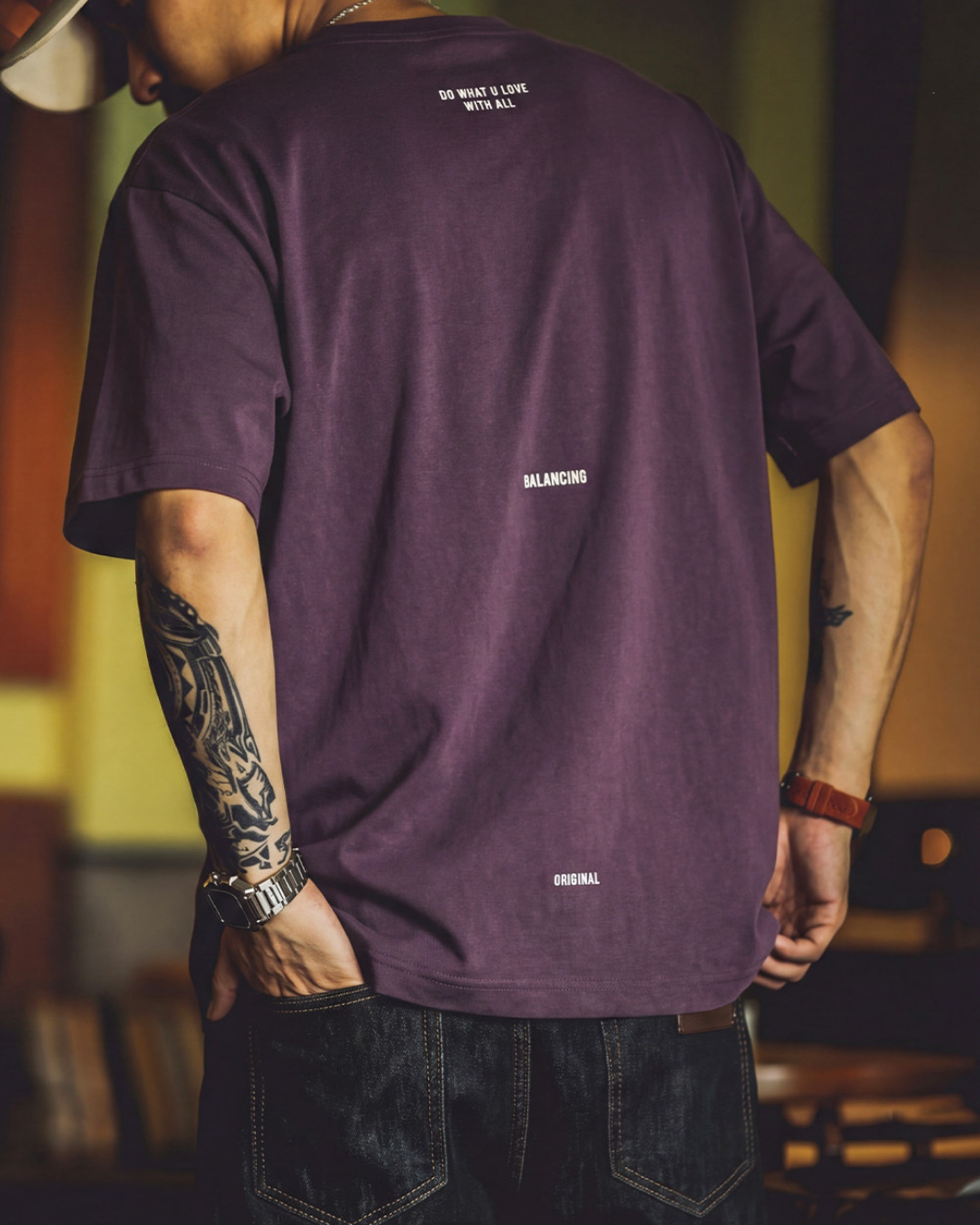 loose-fit embossed logo crew-neck t-shirt 2color 【ACT0059】