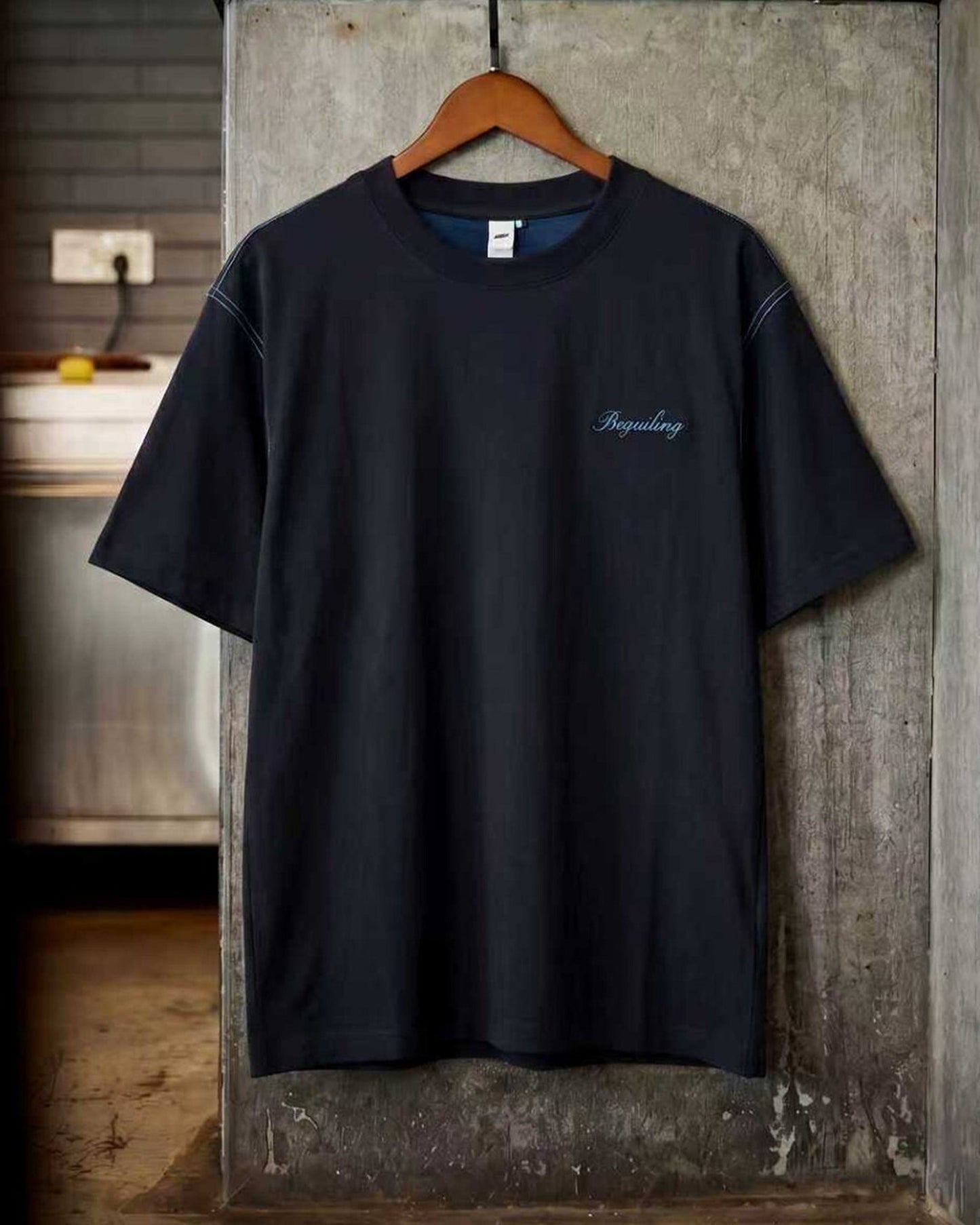 Retro Flap-Pocket Vintage Henley-Neck T-Shirt 3color 【ACT0088】