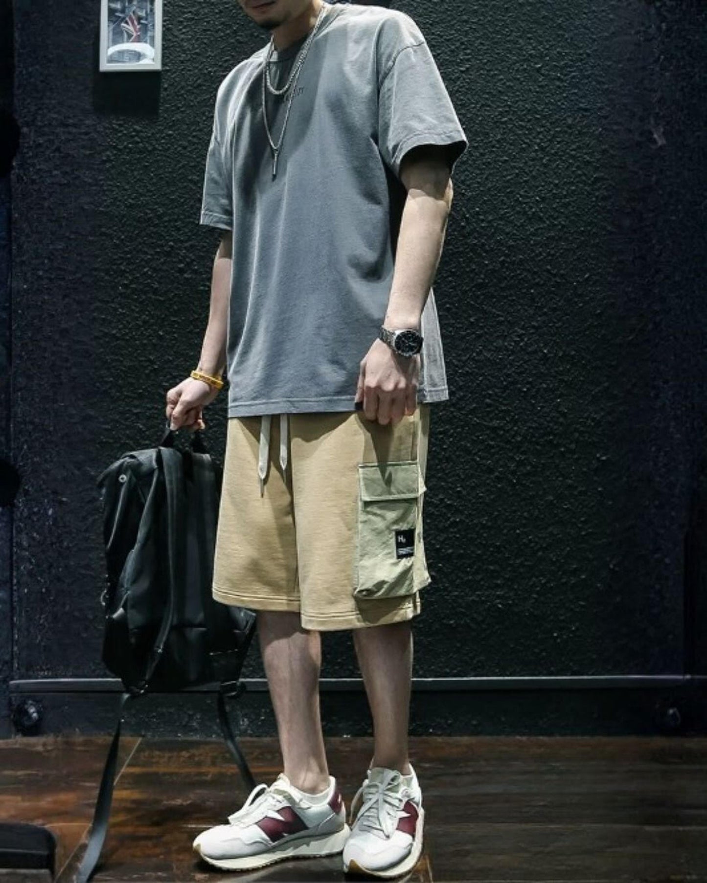 drop shoulder oversized t-shirt 2color 【ACT0029】