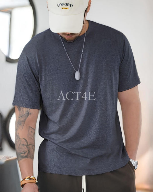 round neck short sleeve t-shirt 4color 【ACT0046】