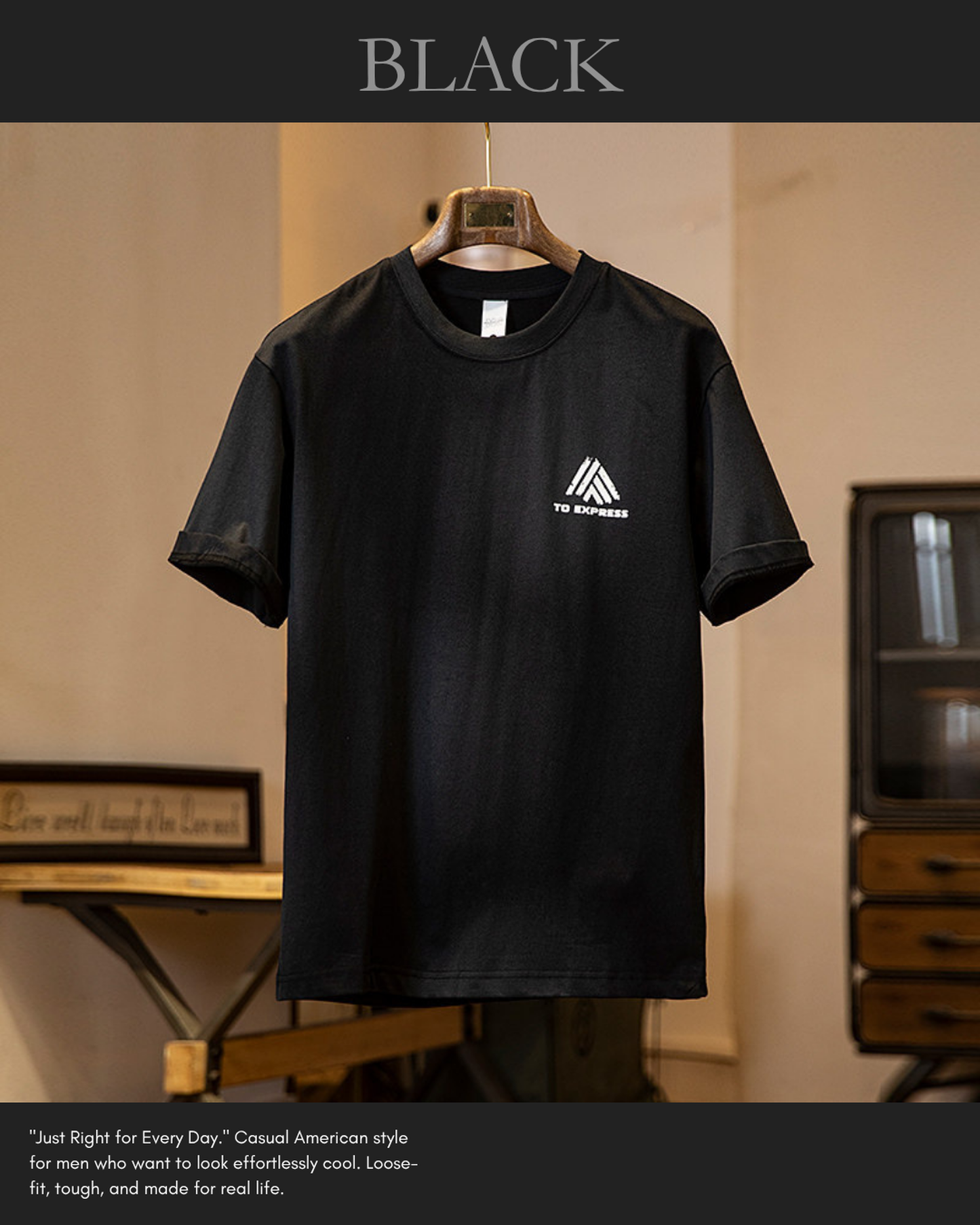 Back logo print t-shirt 4color 【ACT0057】