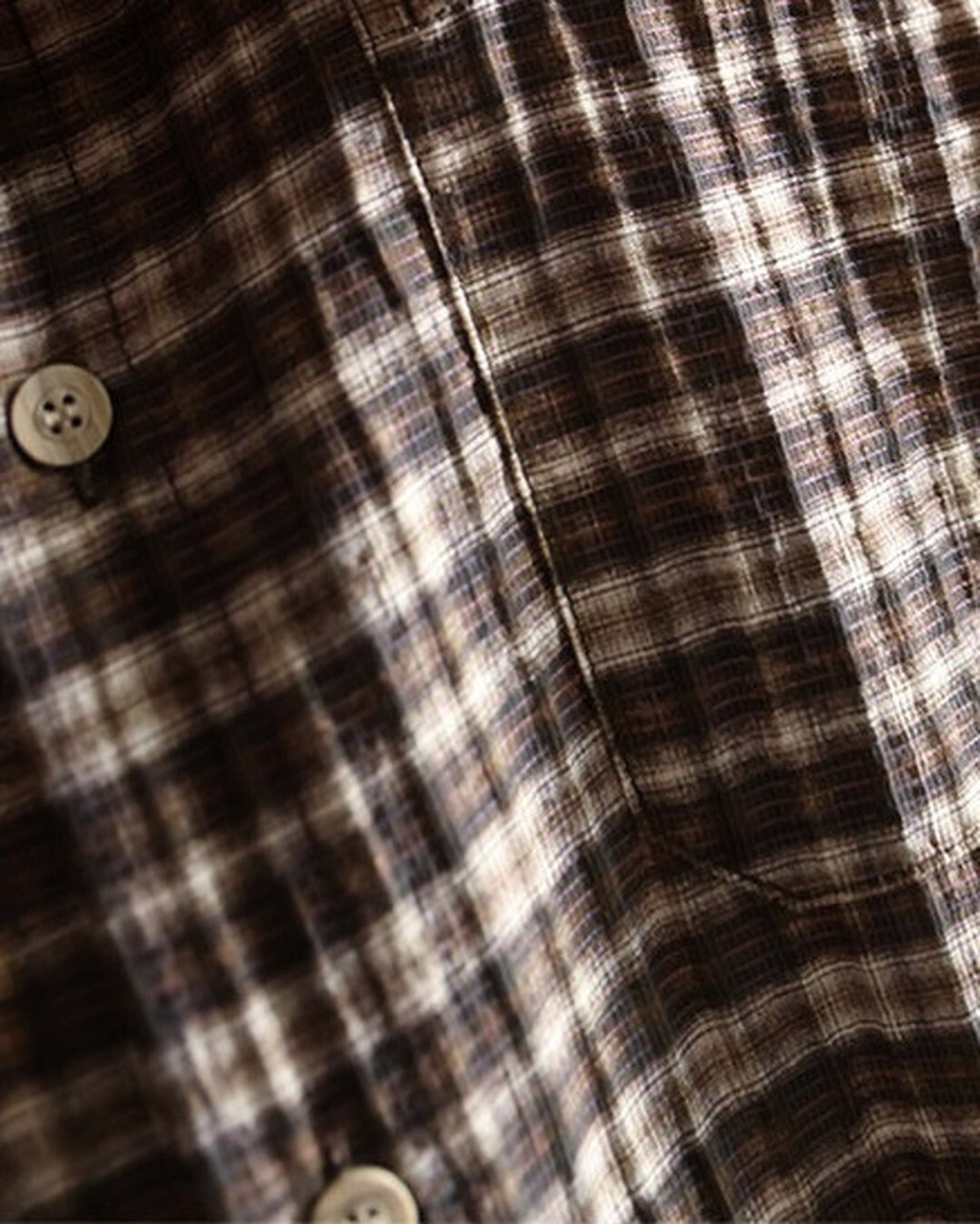 Classic-Check Pocket Loose Casual Short-Sleeve Shirt 【ACT0130】