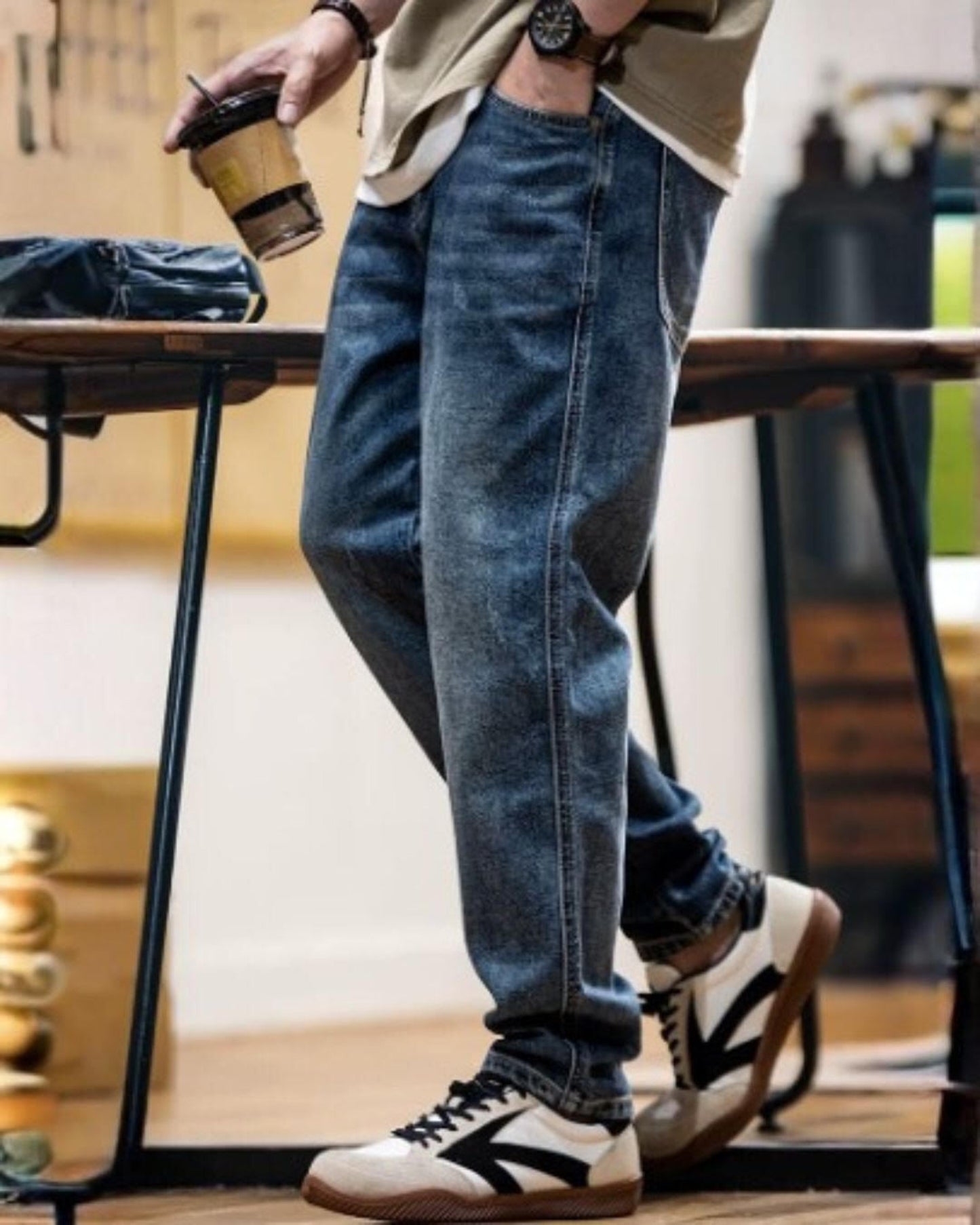 washed tapered denim pants 【ACT0010】