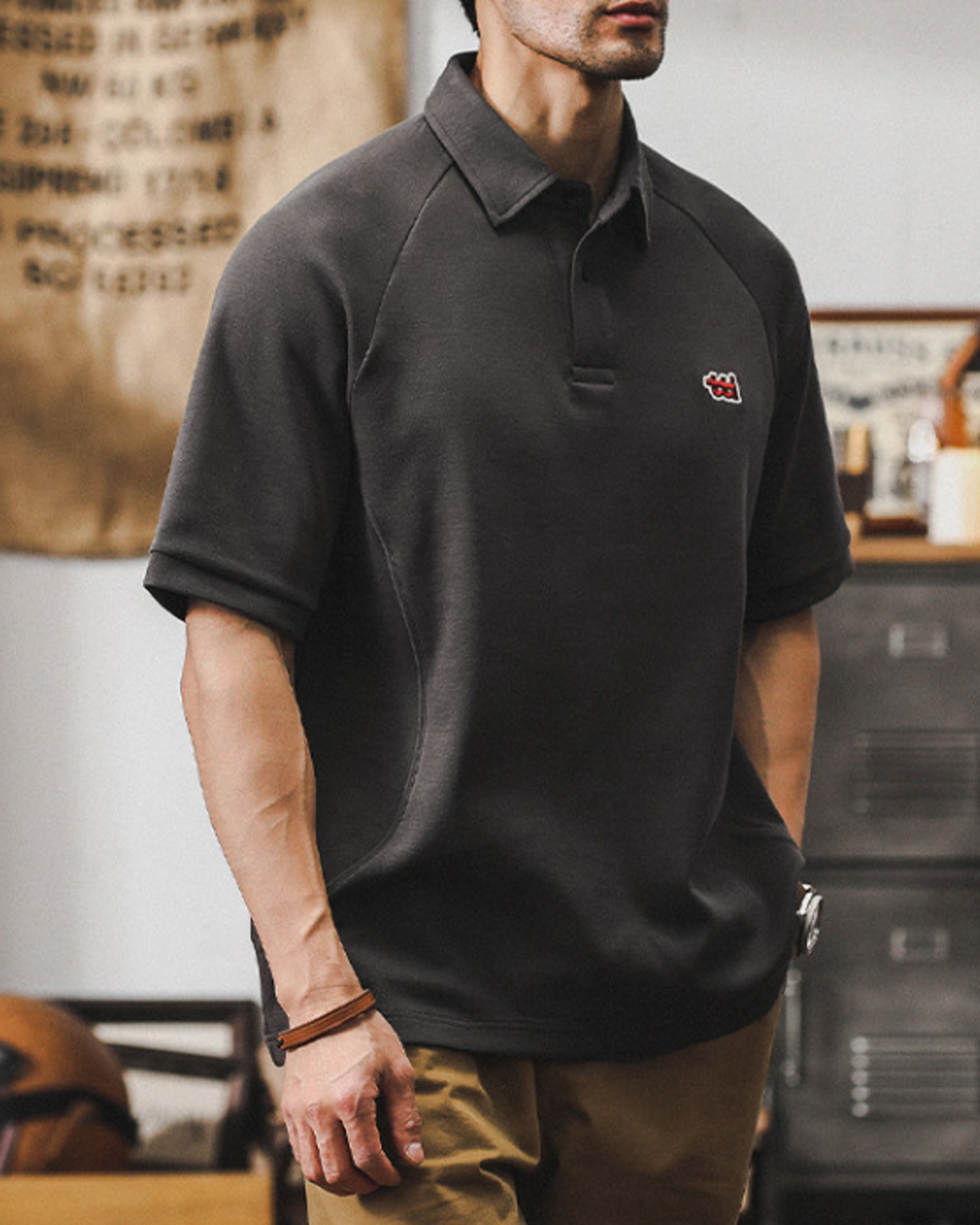 heavy weight short sleeve POLO shirt 3color 【ACT0241】
