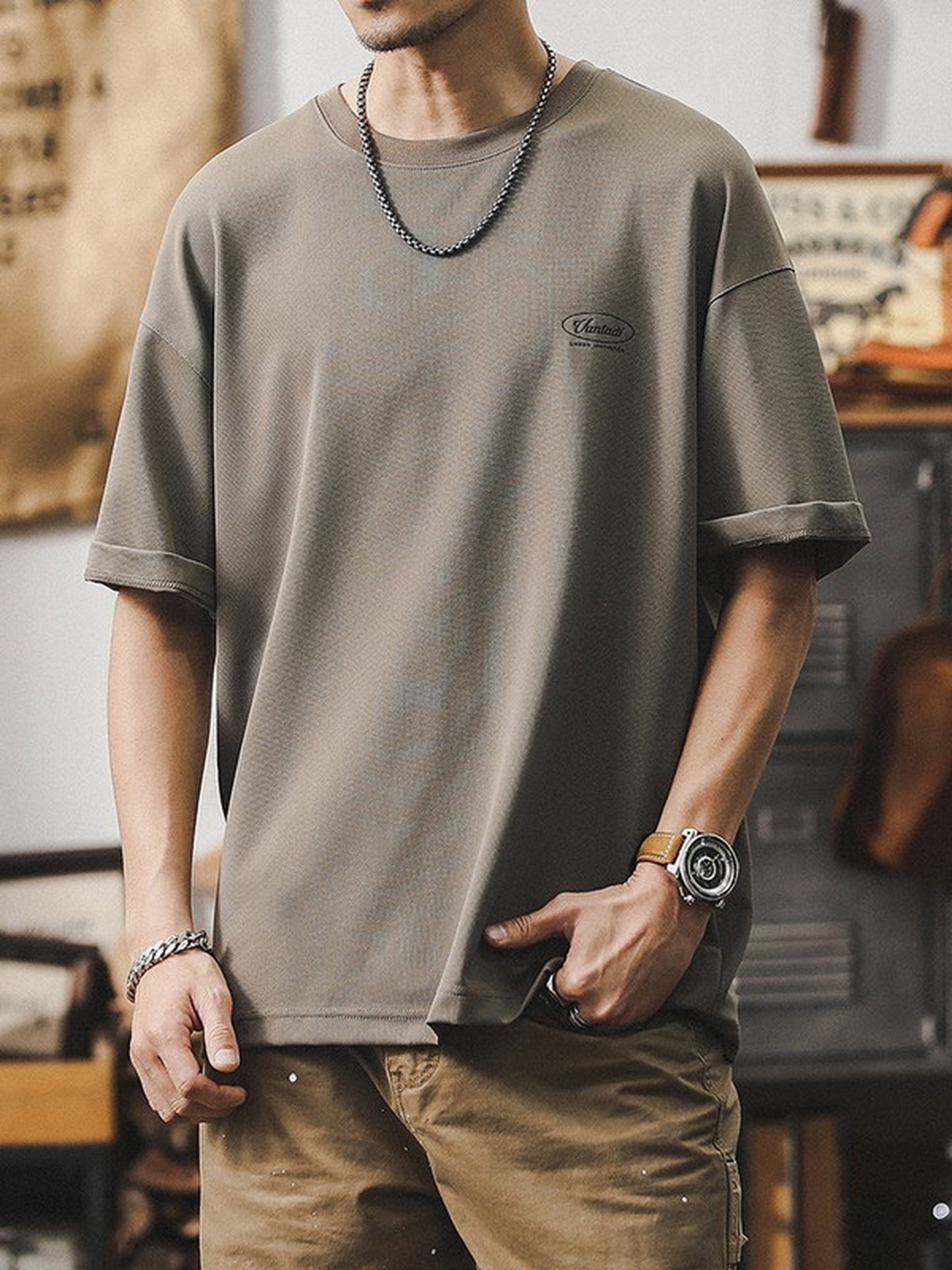 loose-fit ice-silk cooling back-print sports short-sleeve t-shirt 【ACT0253】