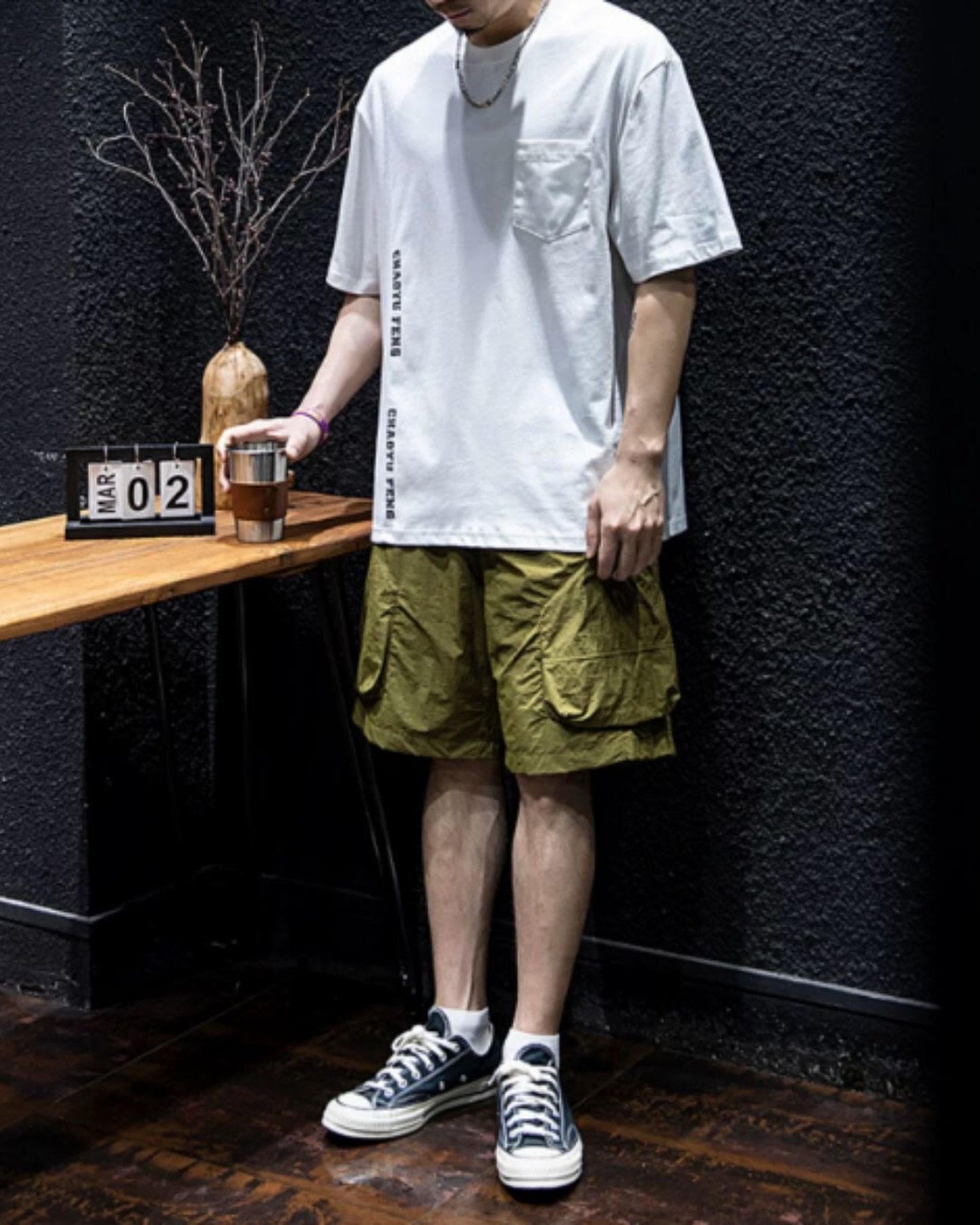 patch pocket t-shirt 3color 【ACT0030】