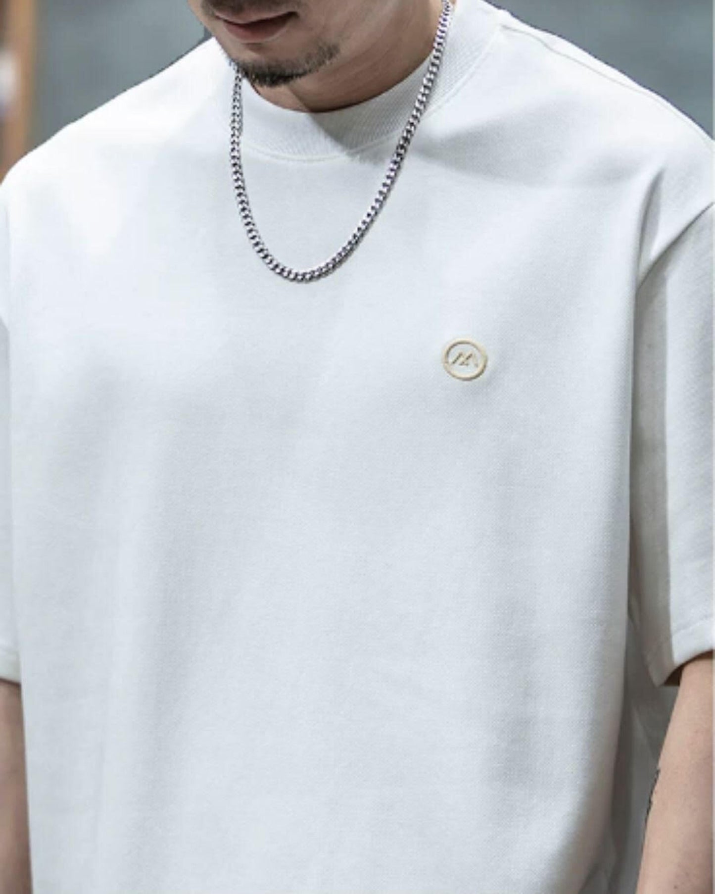 embroidered logo t-shirt 4color 【ACT0027】