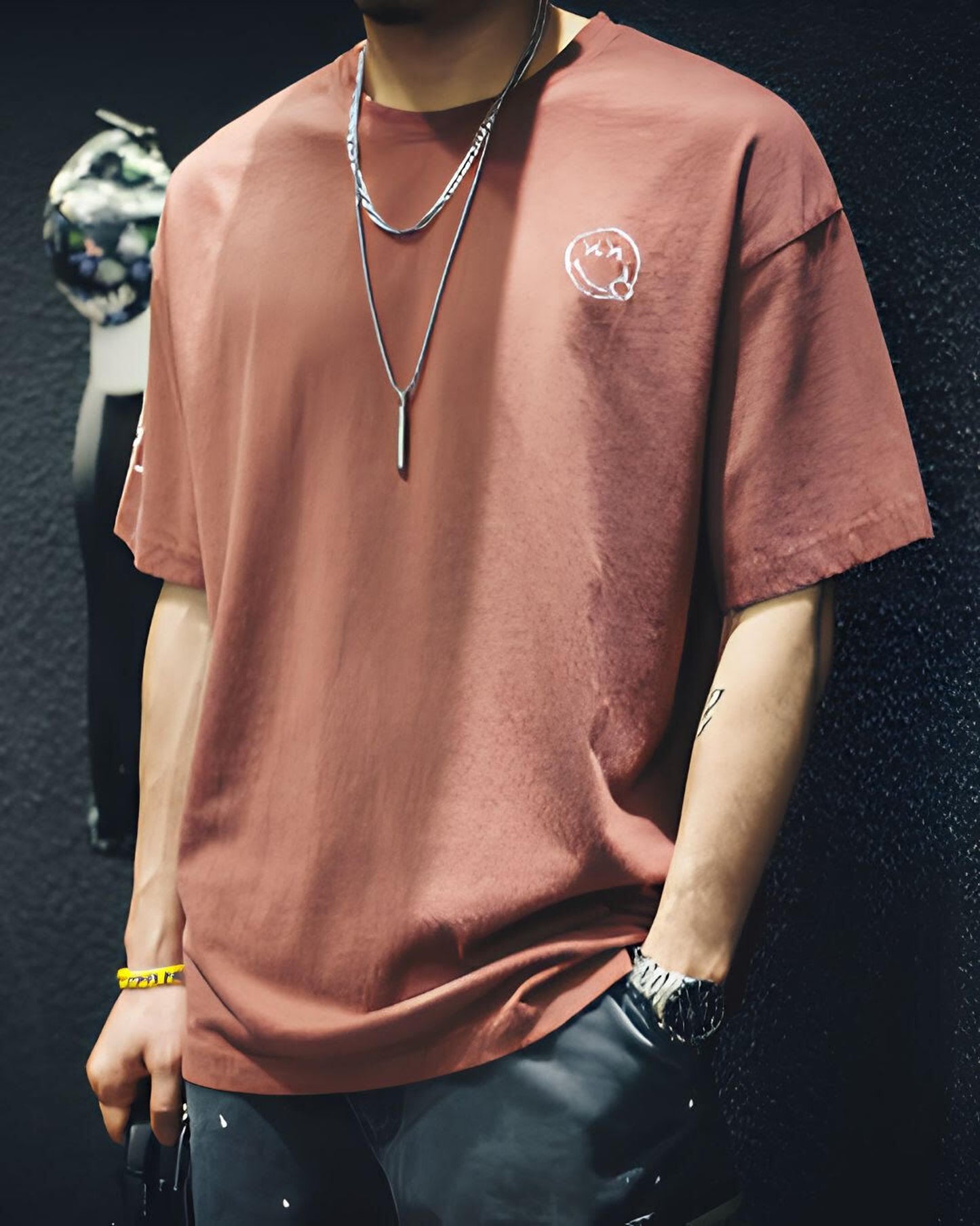 embroidered logo short sleeve T-Shirt 6color 【ACT0026】