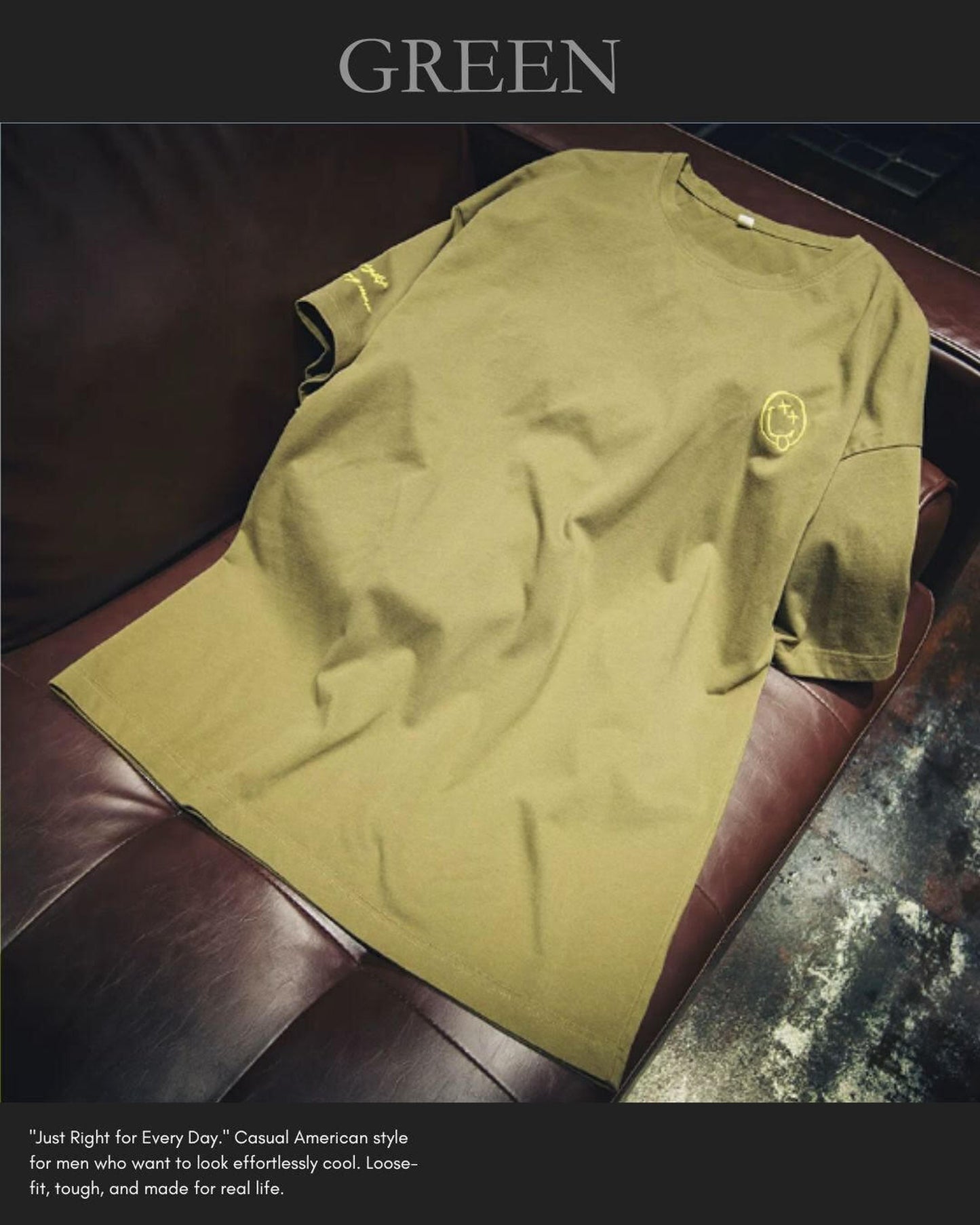 embroidered logo short sleeve T-Shirt 6color 【ACT0026】