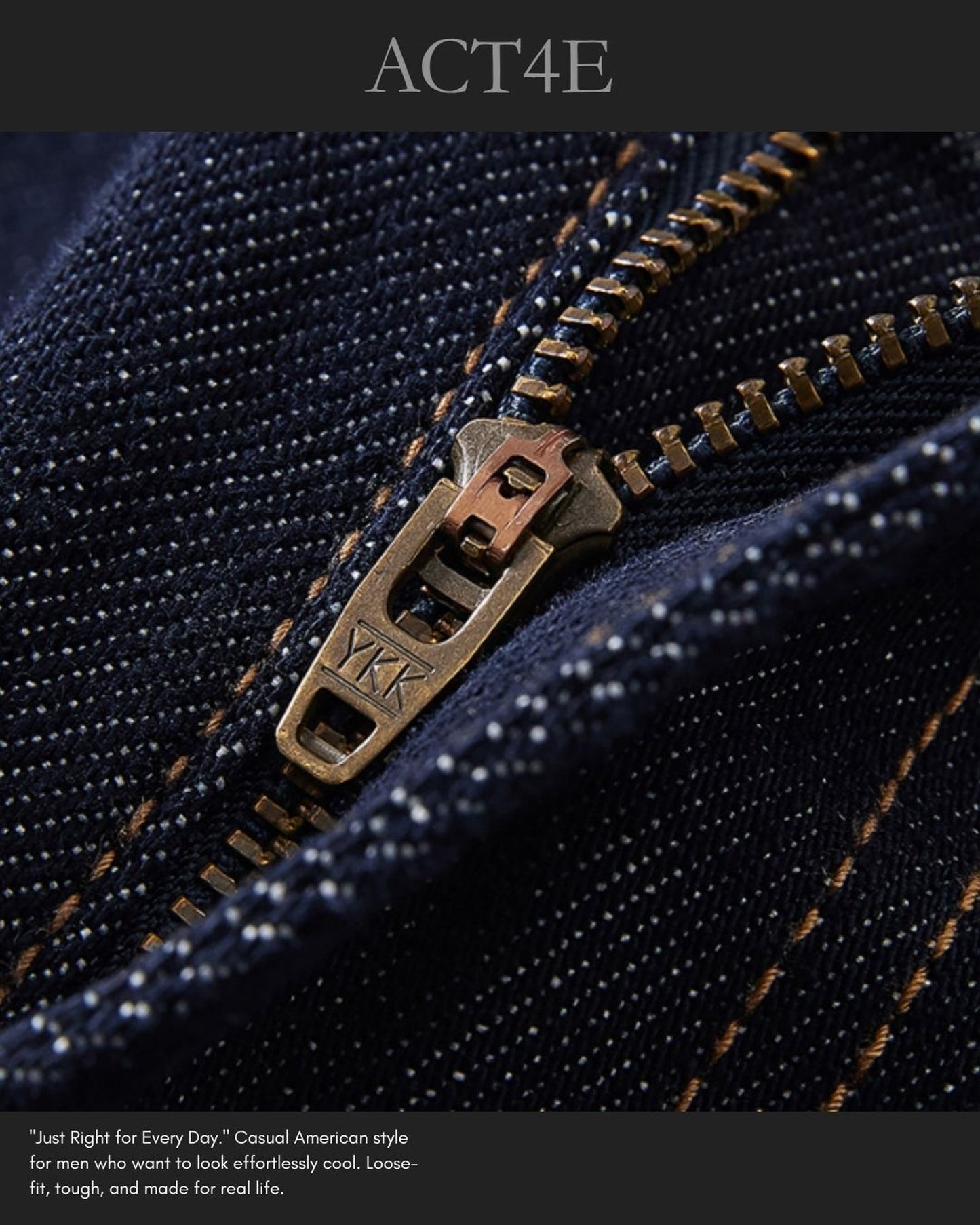 vintage raw wash curved wide denim pants 【ACT0214】