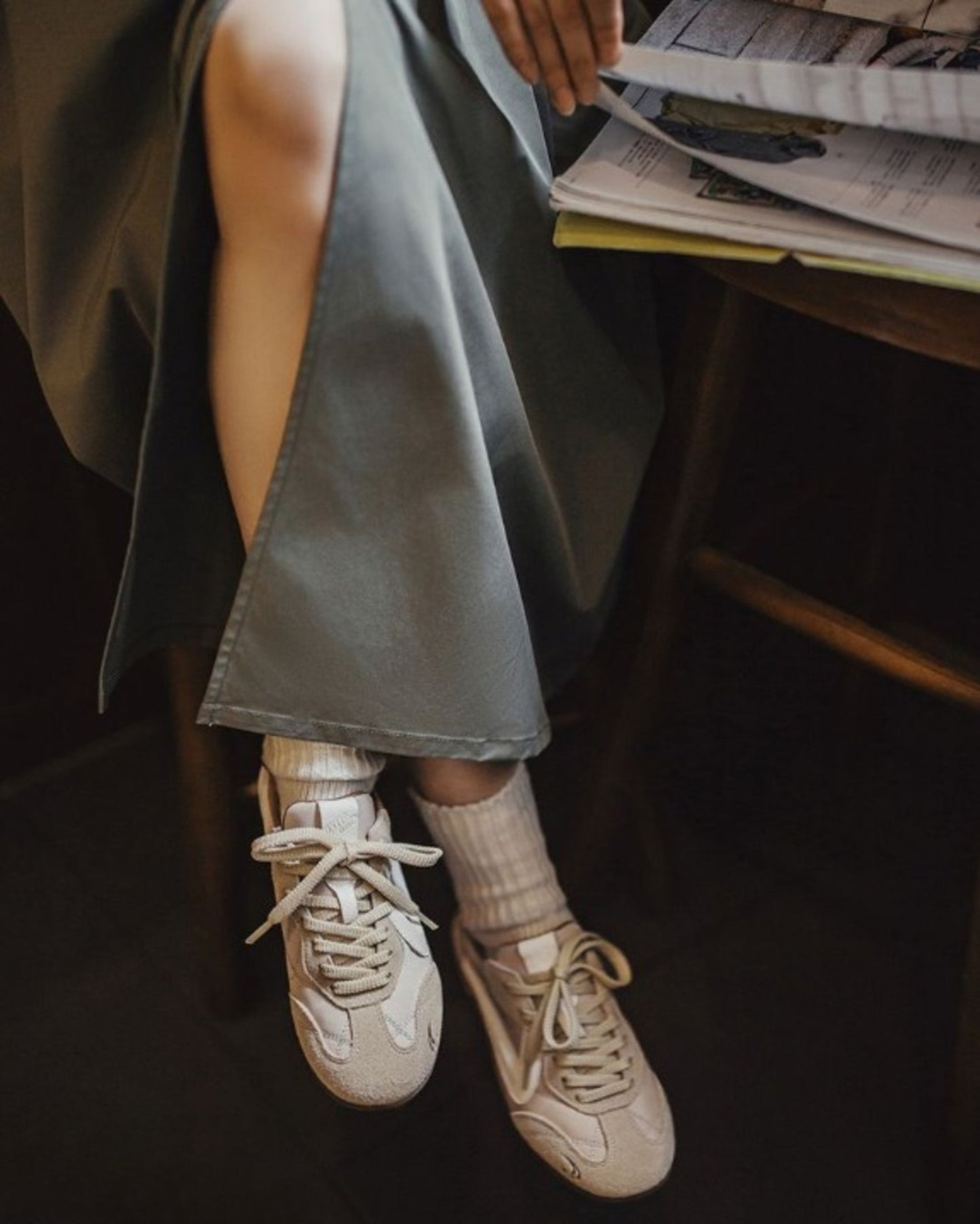 vintage low-top sneakers 2color 【ACT0146】