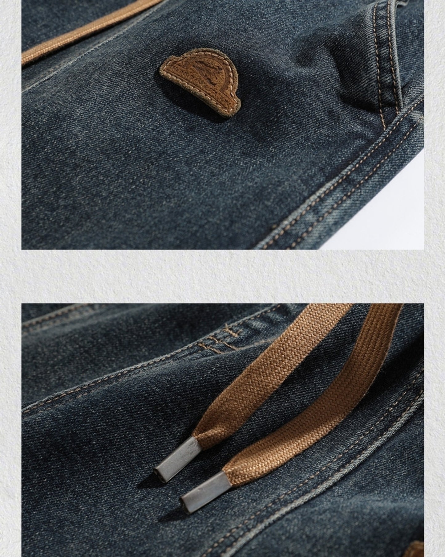 vintage heavy weight relaxed jogger denim pants 【ACT0201】
