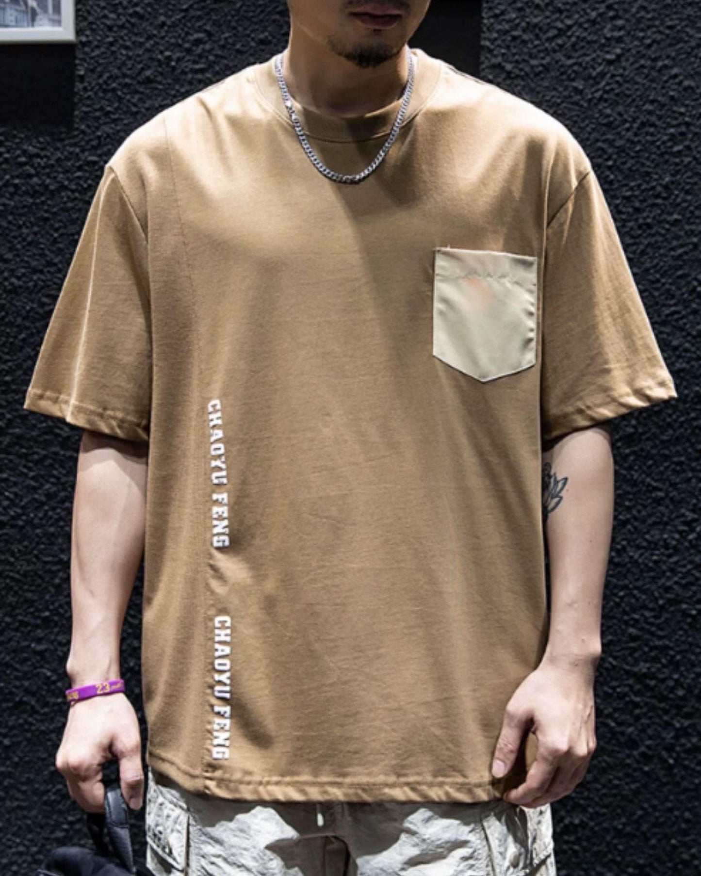 patch pocket t-shirt 3color 【ACT0030】
