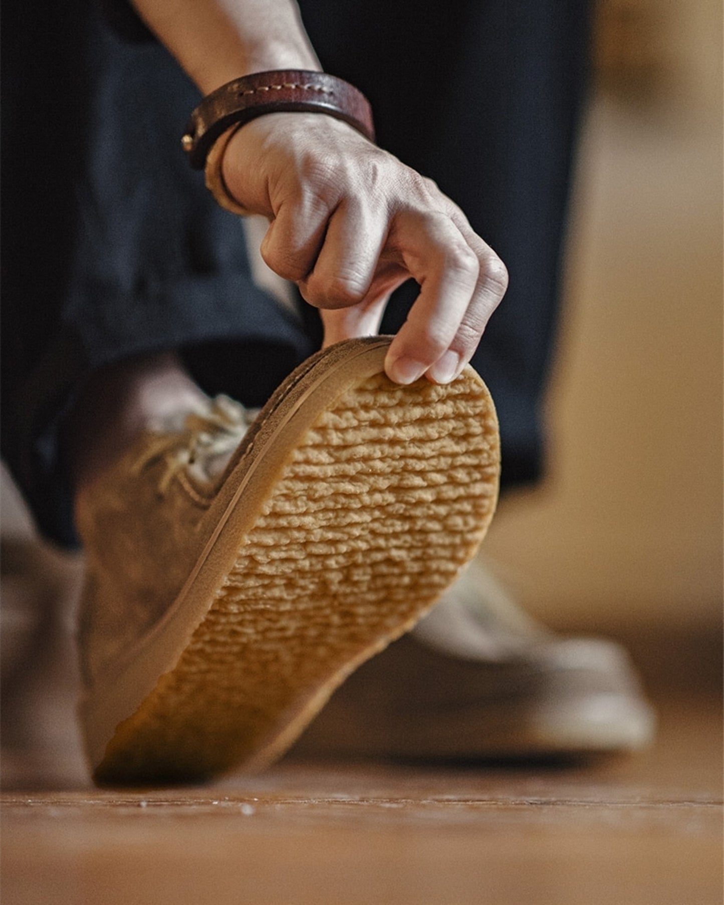 suede-style moccasin wallabee shoes 【ACT0141】