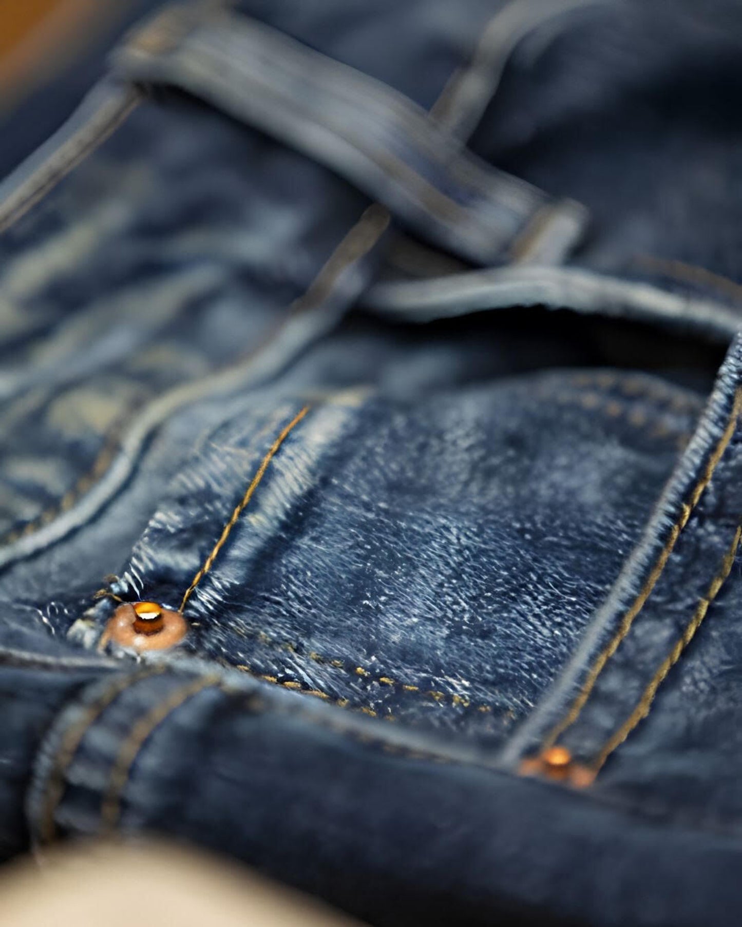 washed wide straight denim 【ACT0004】