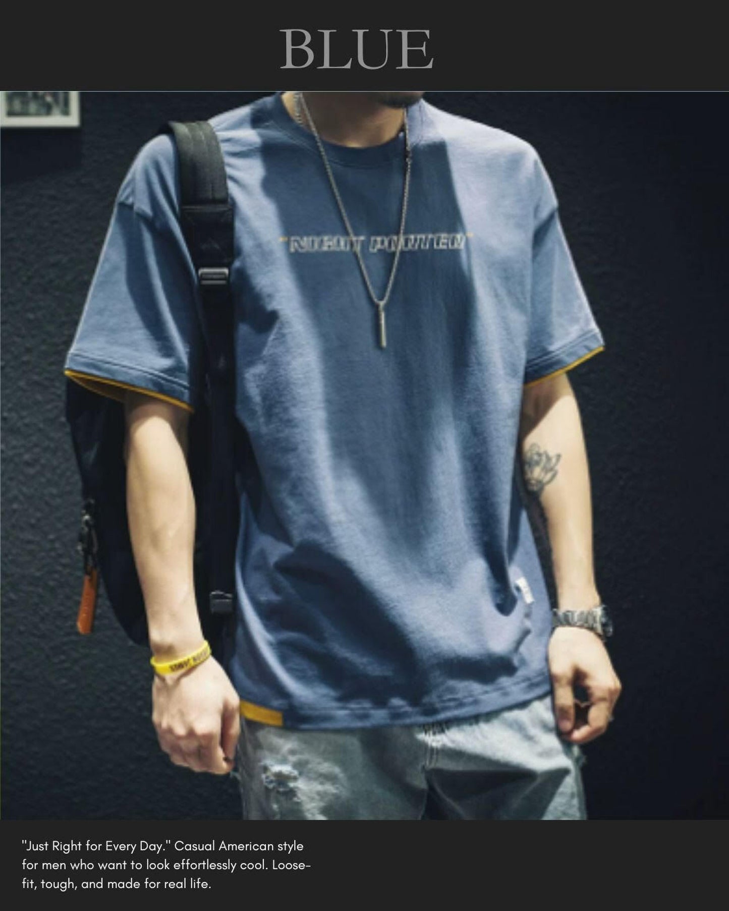 logo print short sleeve t-shirt 4color 【ACT0025】