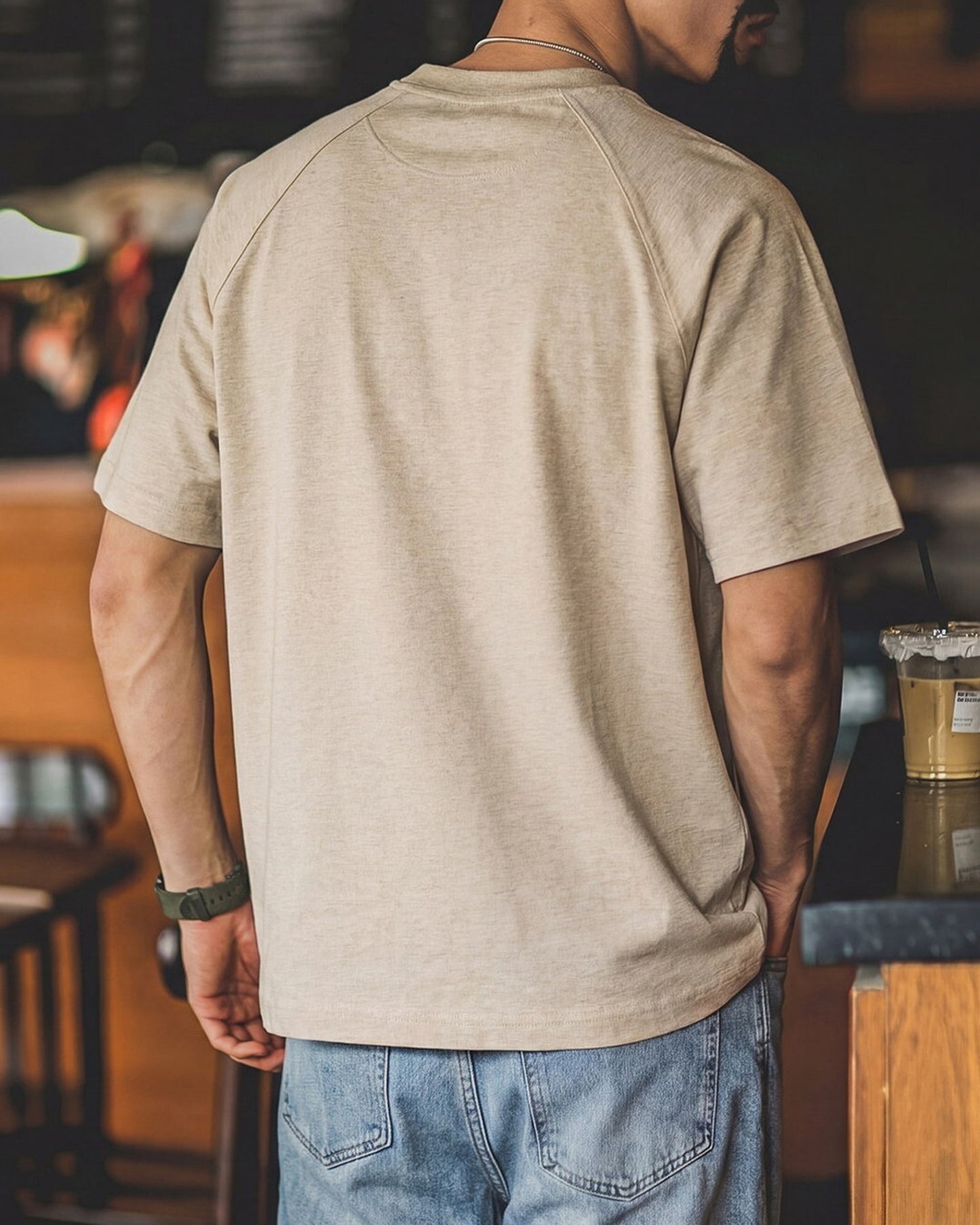 Raglan-Sleeve Casual Loose T-Shirt 2color 【ACT0081】