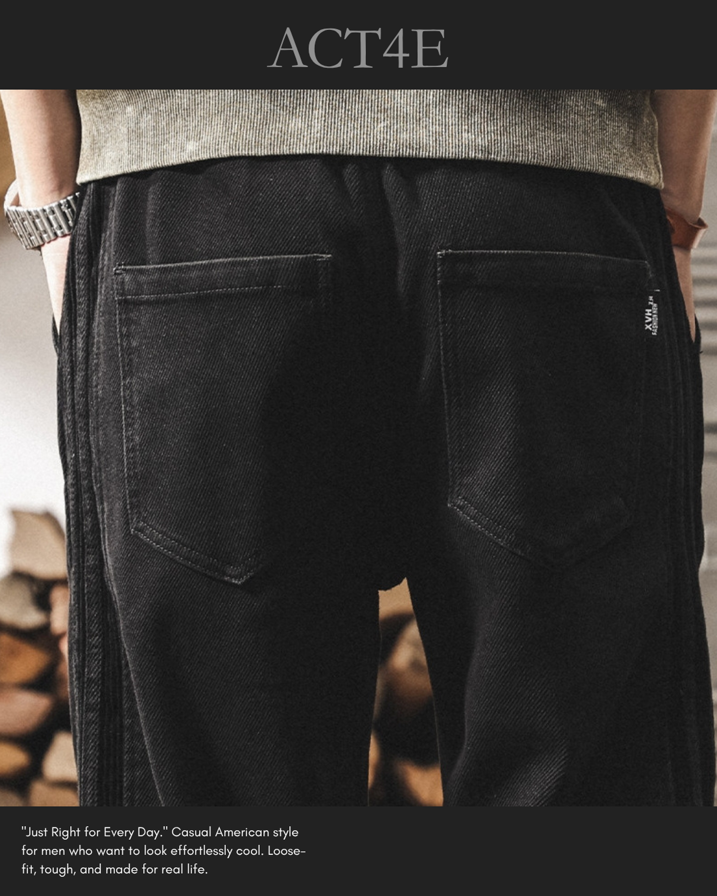 side stripe straight denim pants 3colors 【ACT0176】