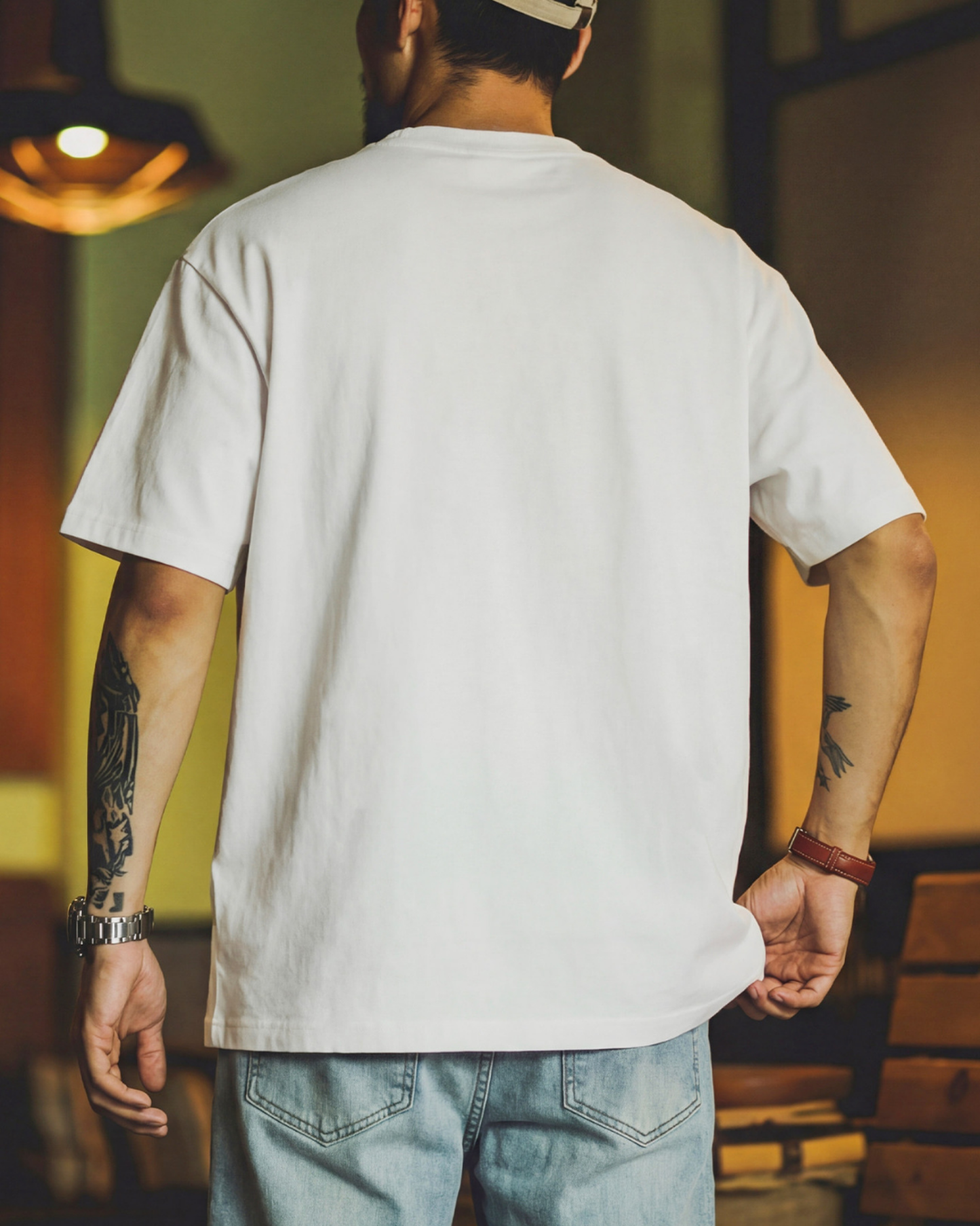 Embossed triangle logo casual t-shirt 2color 【ACT0067】