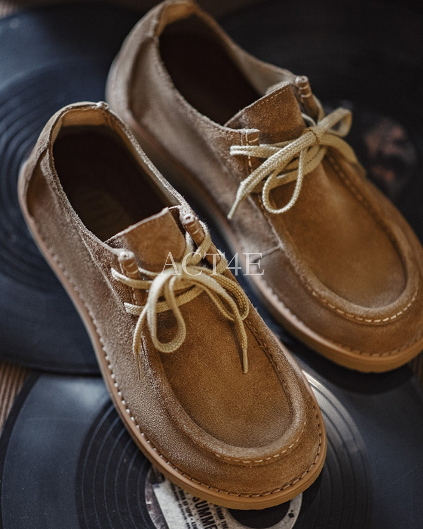 suede-style moccasin wallabee shoes 【ACT0141】
