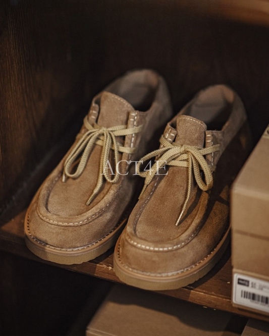 suede-style moccasin wallabee shoes 【ACT0141】