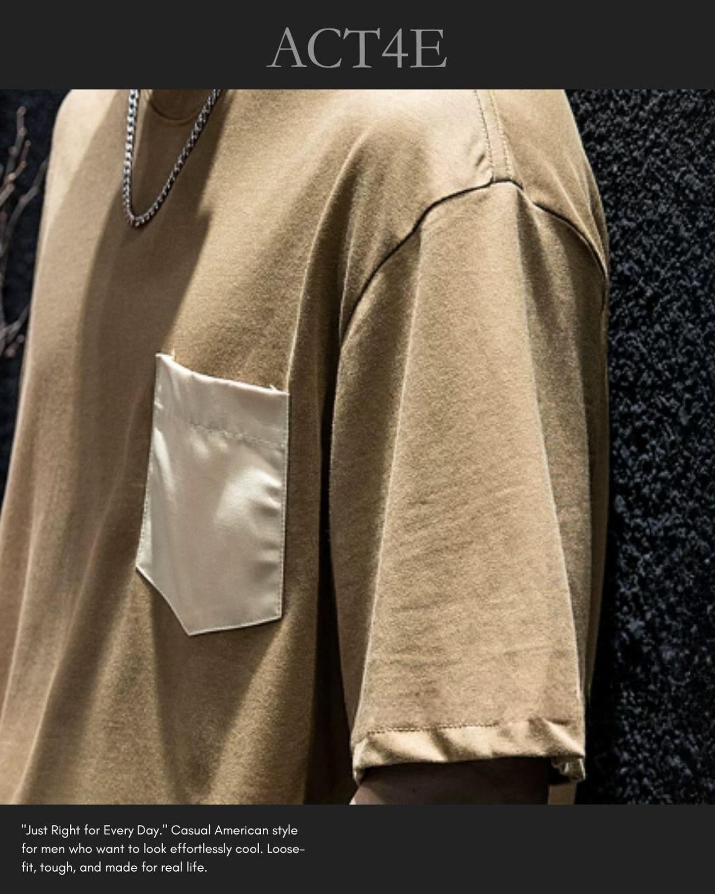 patch pocket t-shirt 3color 【ACT0030】
